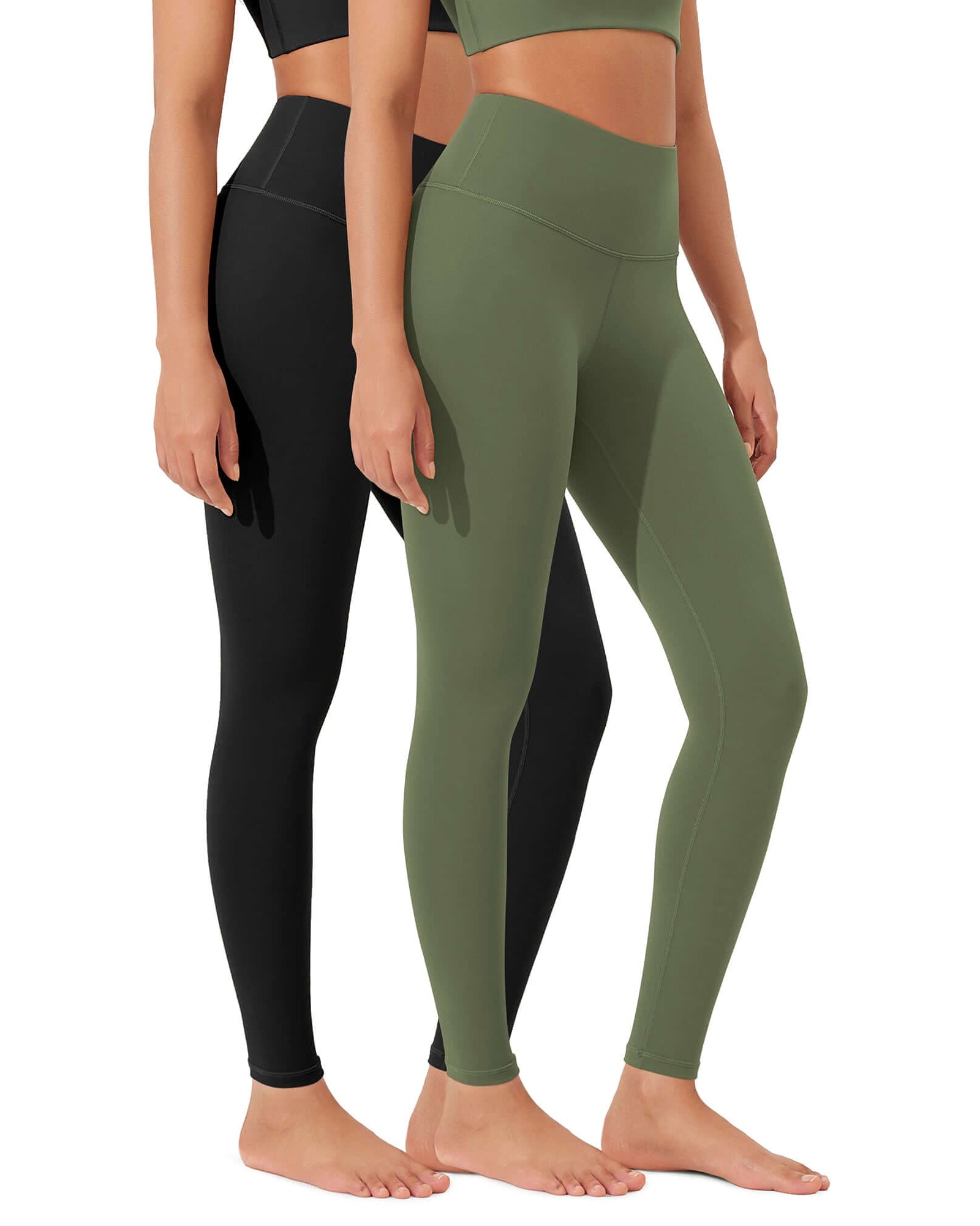ODLEX 2-Pack 28 High Waist Workout Tummy Control Atheltic Leggings - ododos