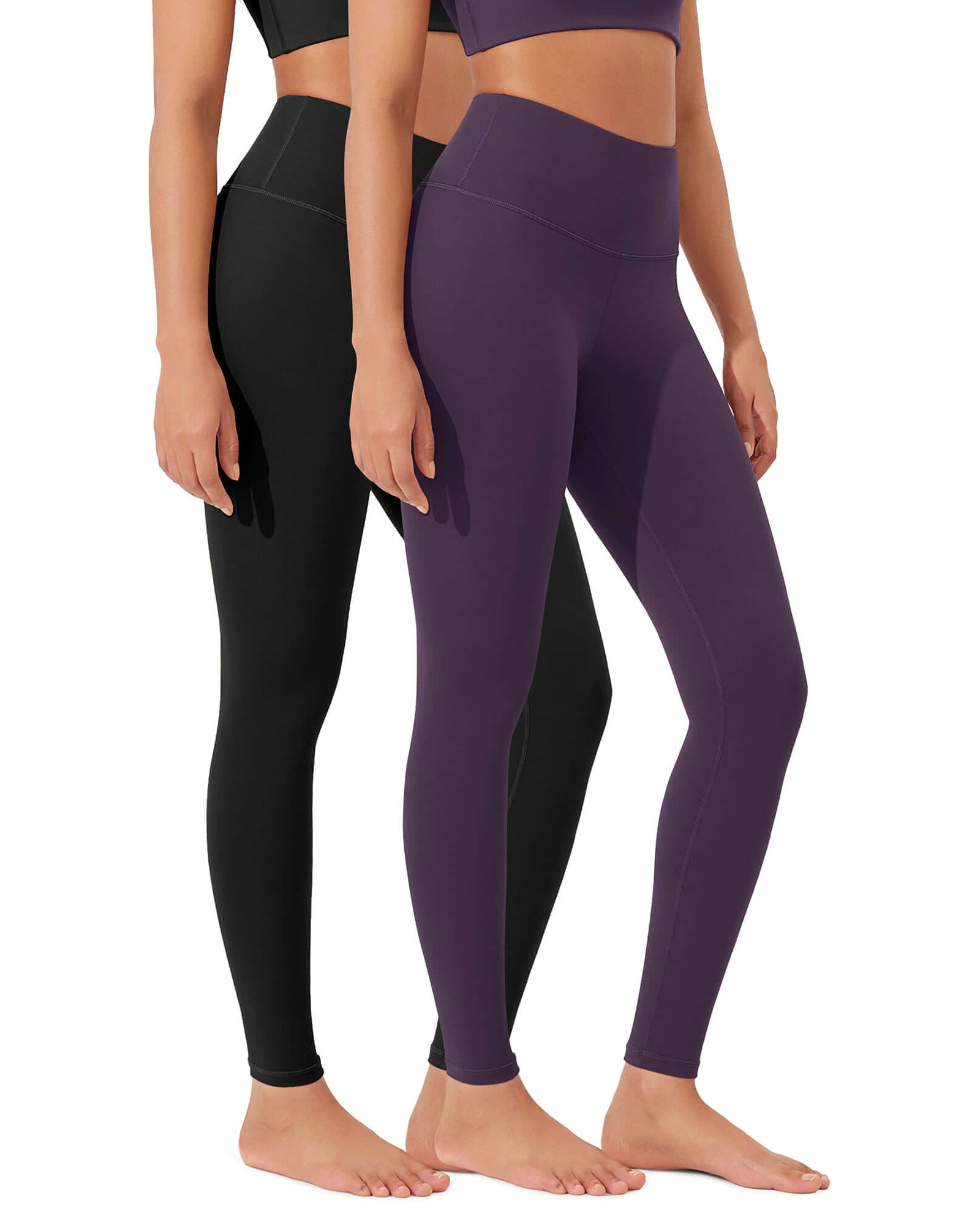 ODLEX 2-Pack 28 High Waist Workout Tummy Control Atheltic Leggings - ododos