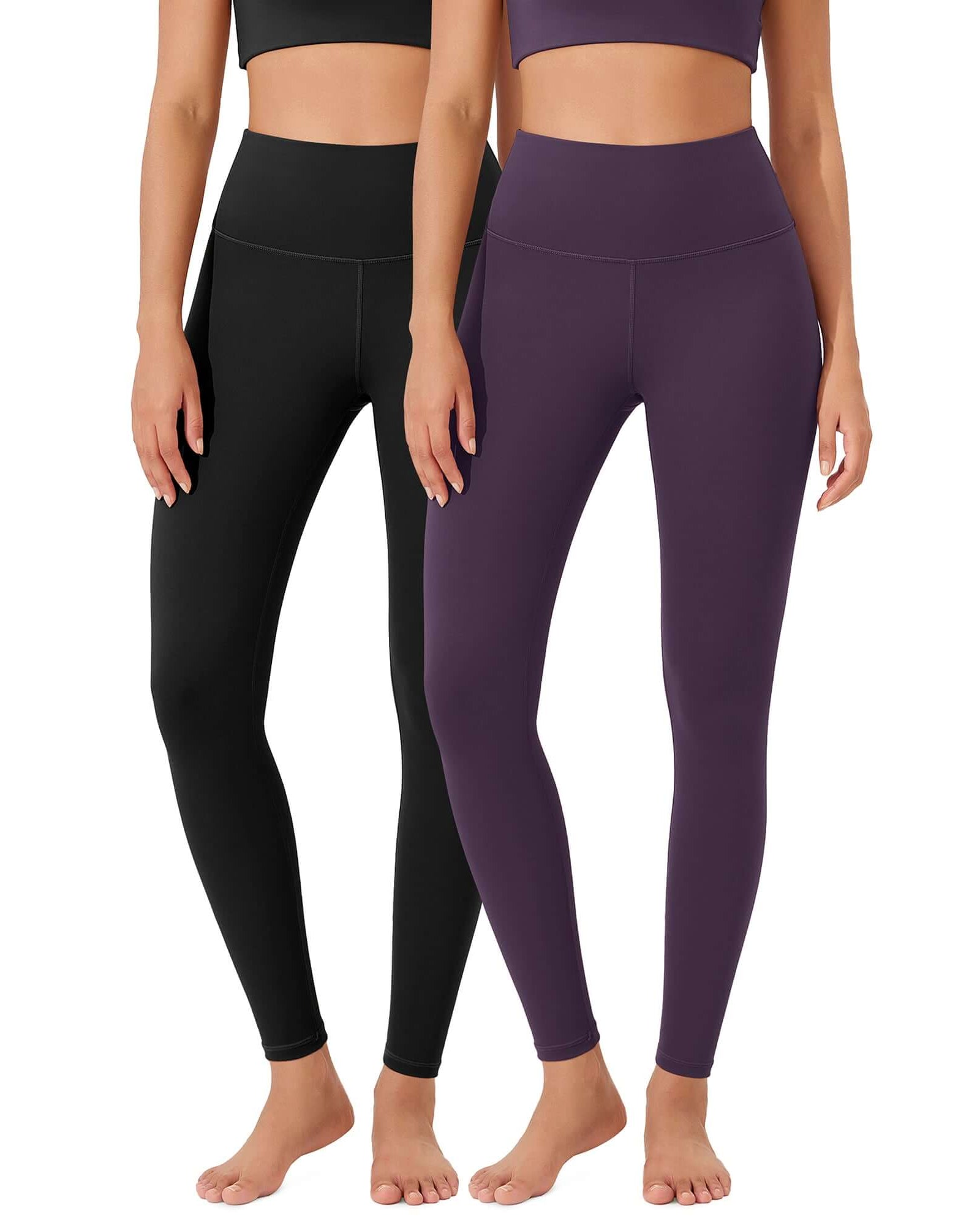 ODLEX 2-Pack 28 High Waist Workout Tummy Control Atheltic Leggings - ododos