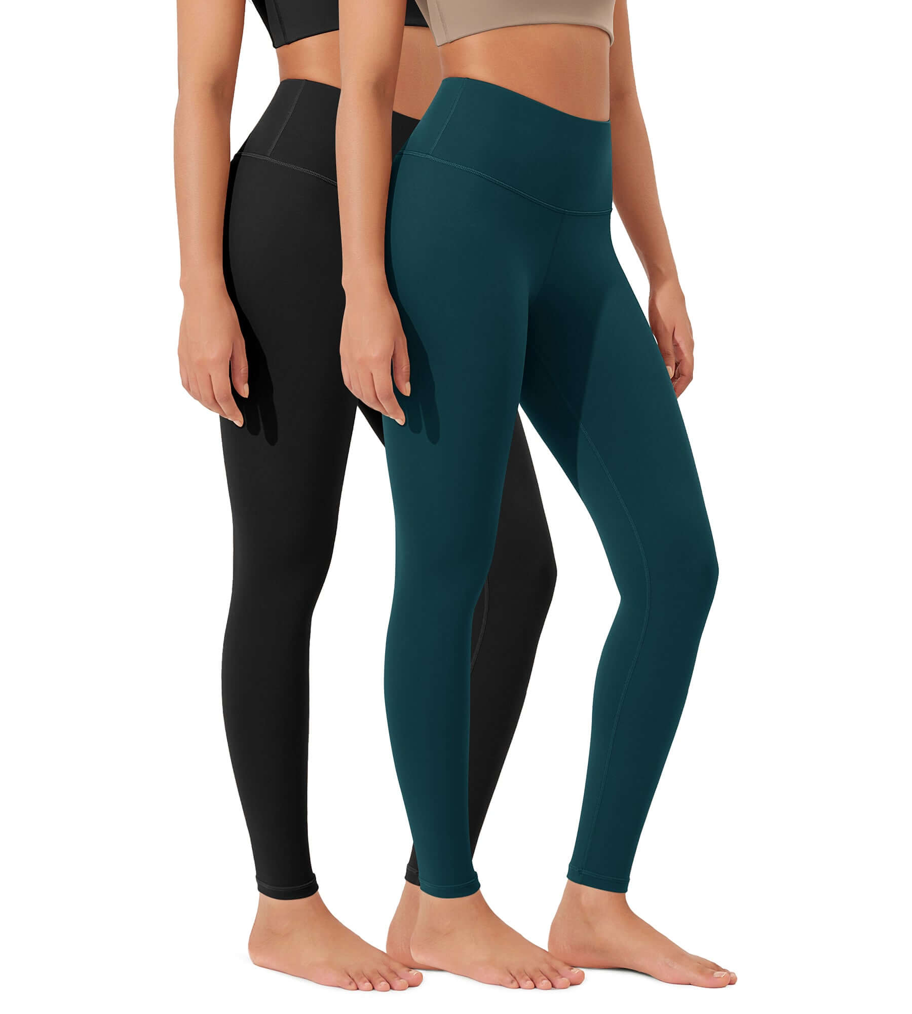 ODLEX 2-Pack 28 High Waist Workout Tummy Control Atheltic Leggings - ododos
