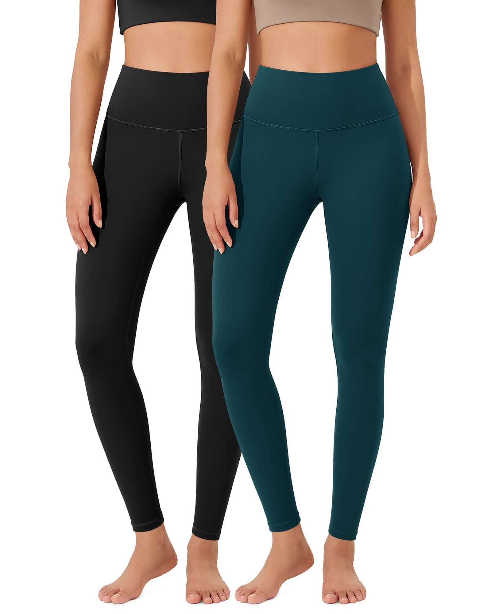 ODLEX 2-Pack 28 High Waist Workout Tummy Control Atheltic Leggings - ododos