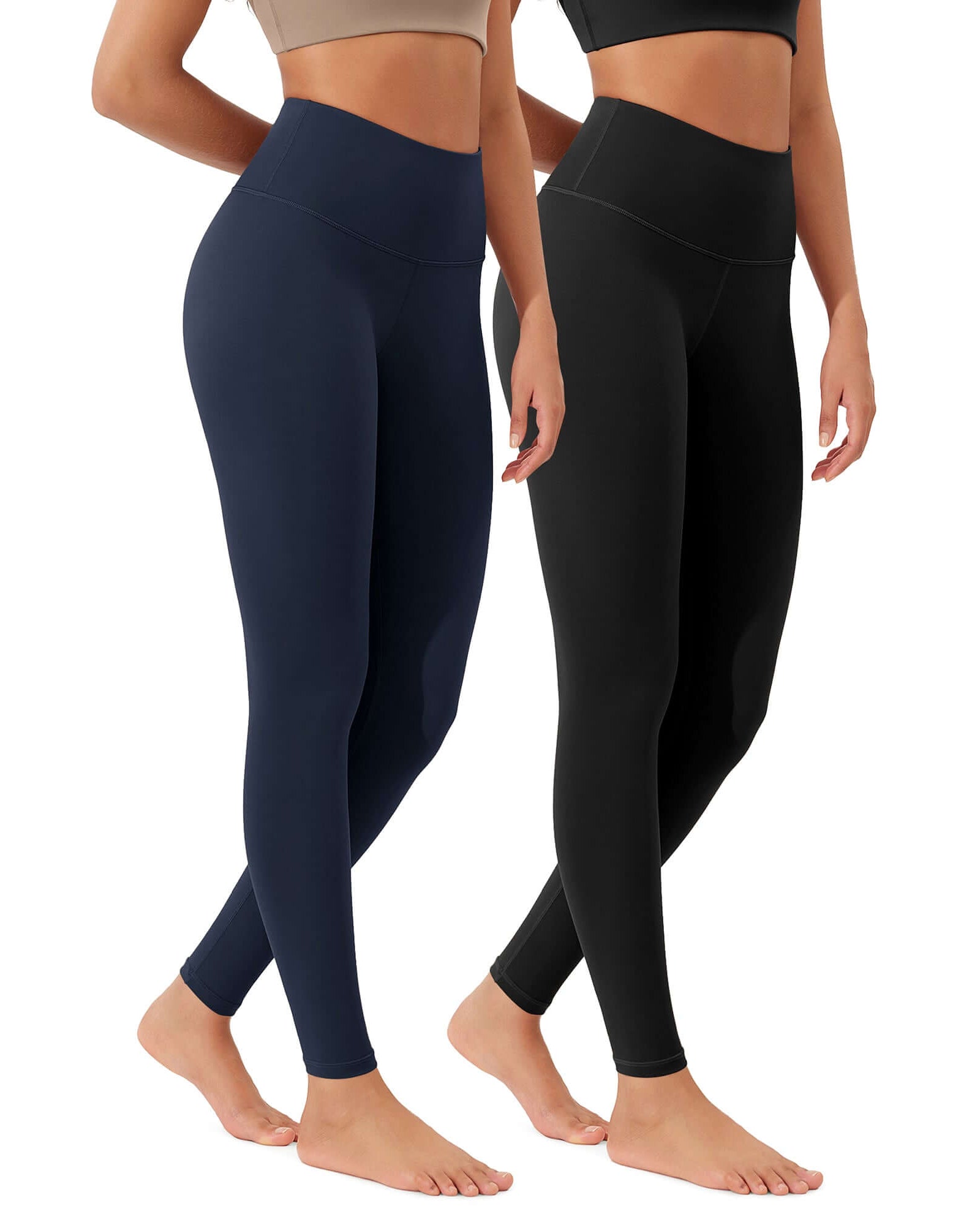ODLEX 2-Pack 28 High Waist Workout Tummy Control Atheltic Leggings - ododos