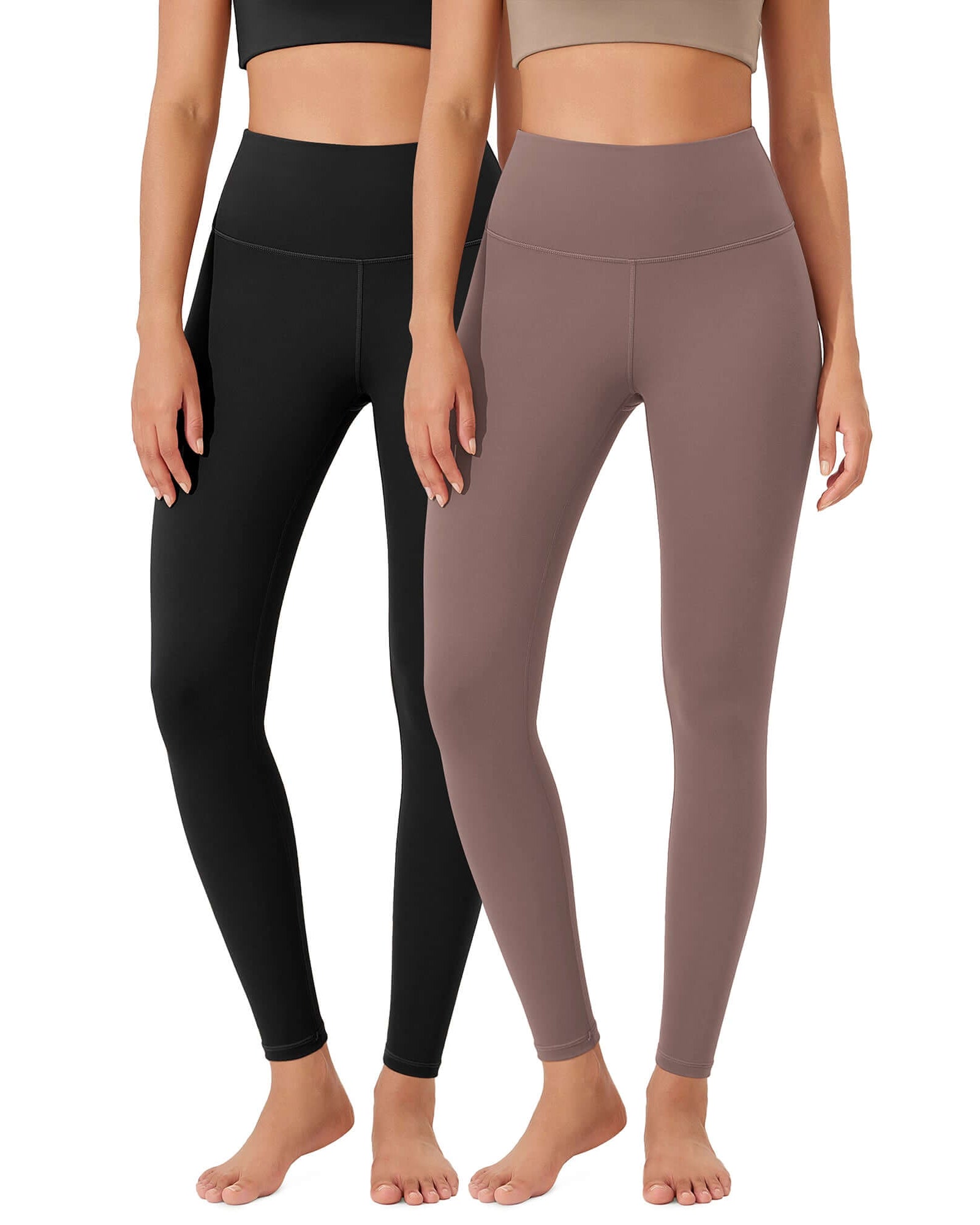 ODLEX 2-Pack 28 High Waist Workout Tummy Control Atheltic Leggings - ododos