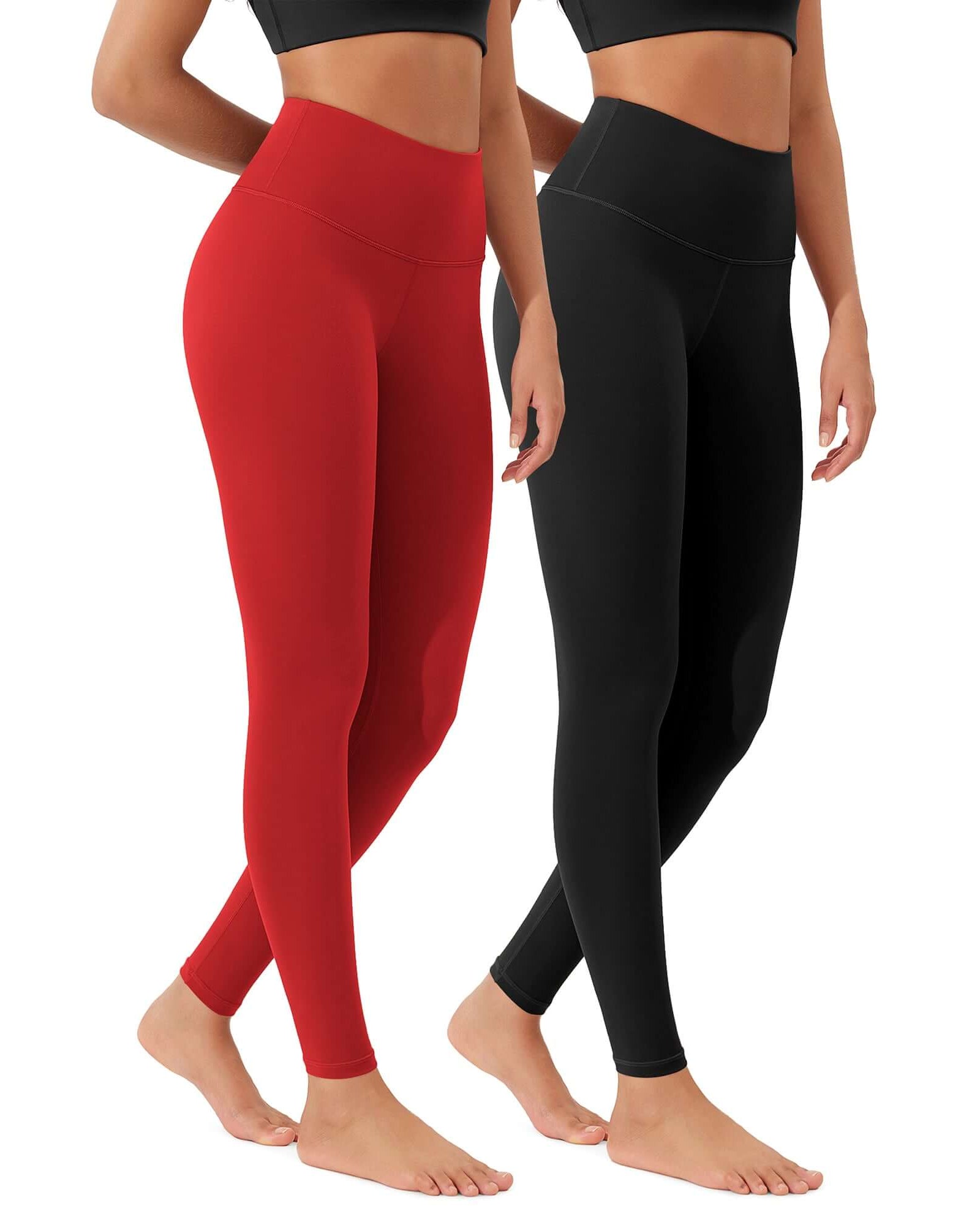 ODLEX 2-Pack 28 High Waist Workout Tummy Control Atheltic Leggings - ododos