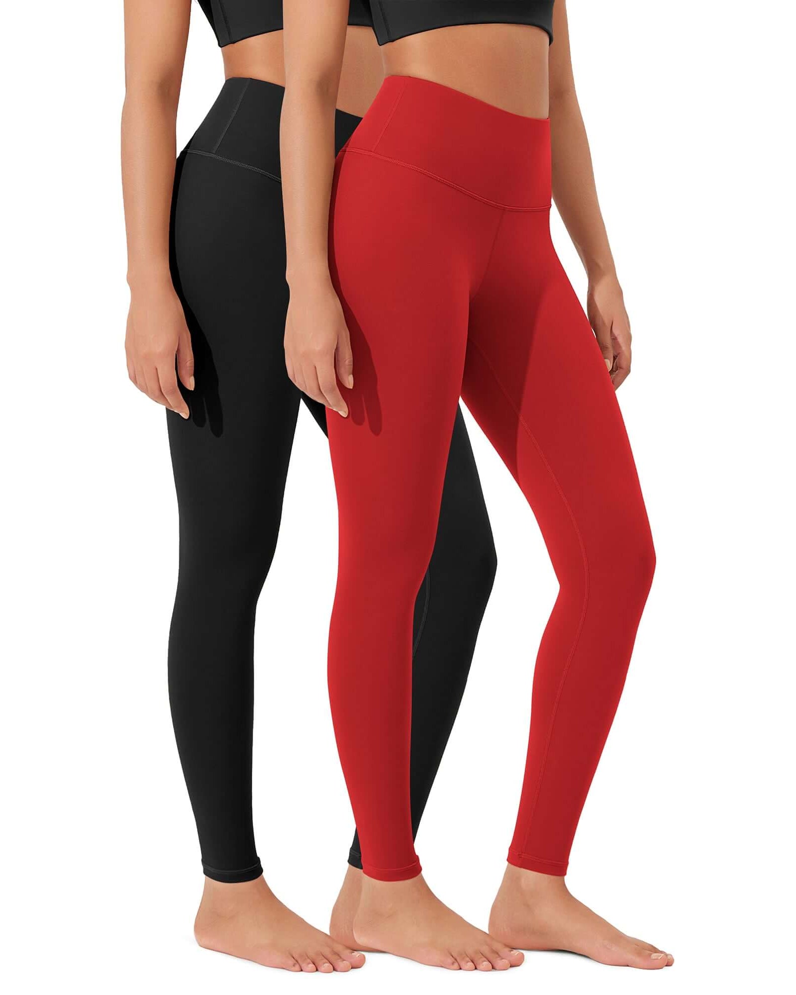 ODLEX 2-Pack 28 High Waist Workout Tummy Control Atheltic Leggings - ododos