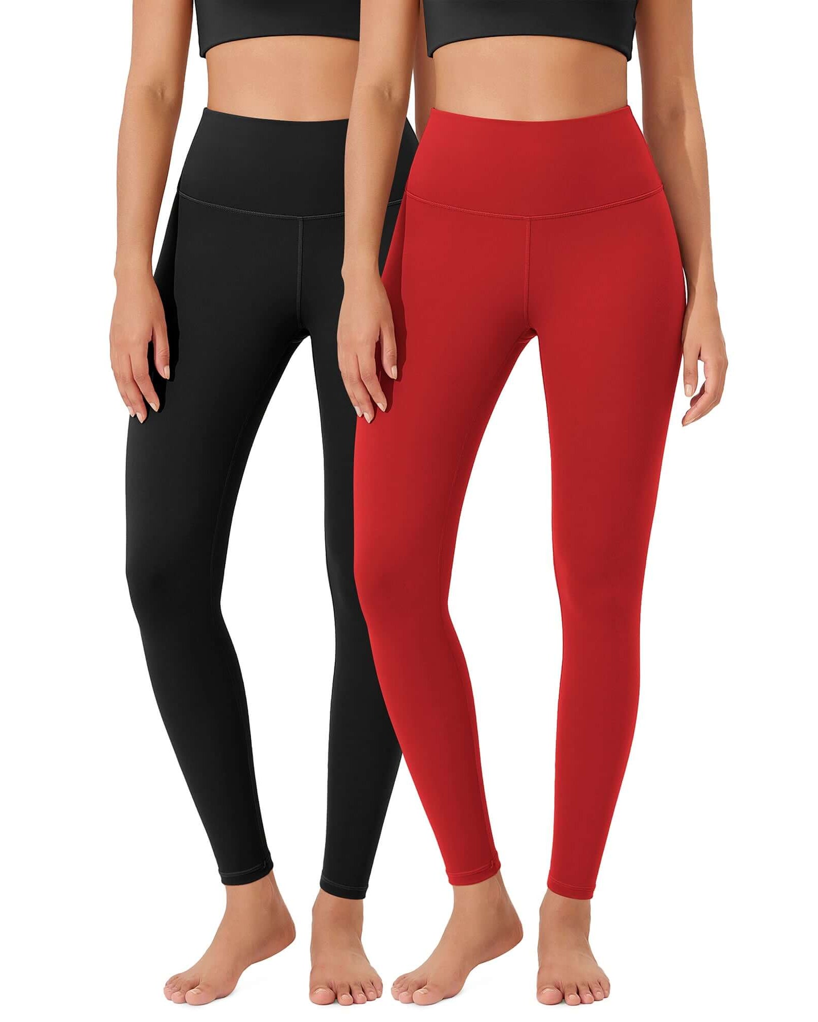 ODLEX 2-Pack 28 High Waist Workout Tummy Control Atheltic Leggings - ododos