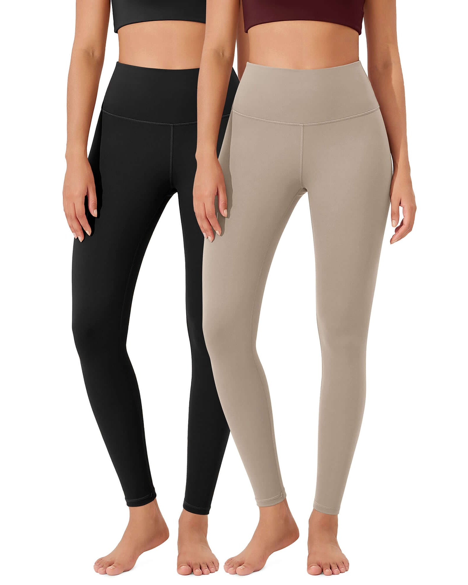 ODLEX 2-Pack 28 High Waist Workout Tummy Control Atheltic Leggings - ododos