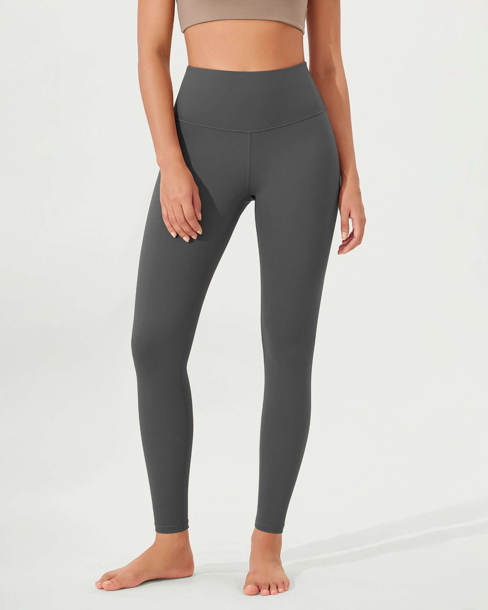 ODLEX 28 High Waist Workout Tummy Control Atheltic Leggings Charcoal - ododos