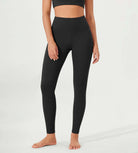 ODLEX 28 High Waist Workout Tummy Control Atheltic Leggings Onyx Black Grey - ododos