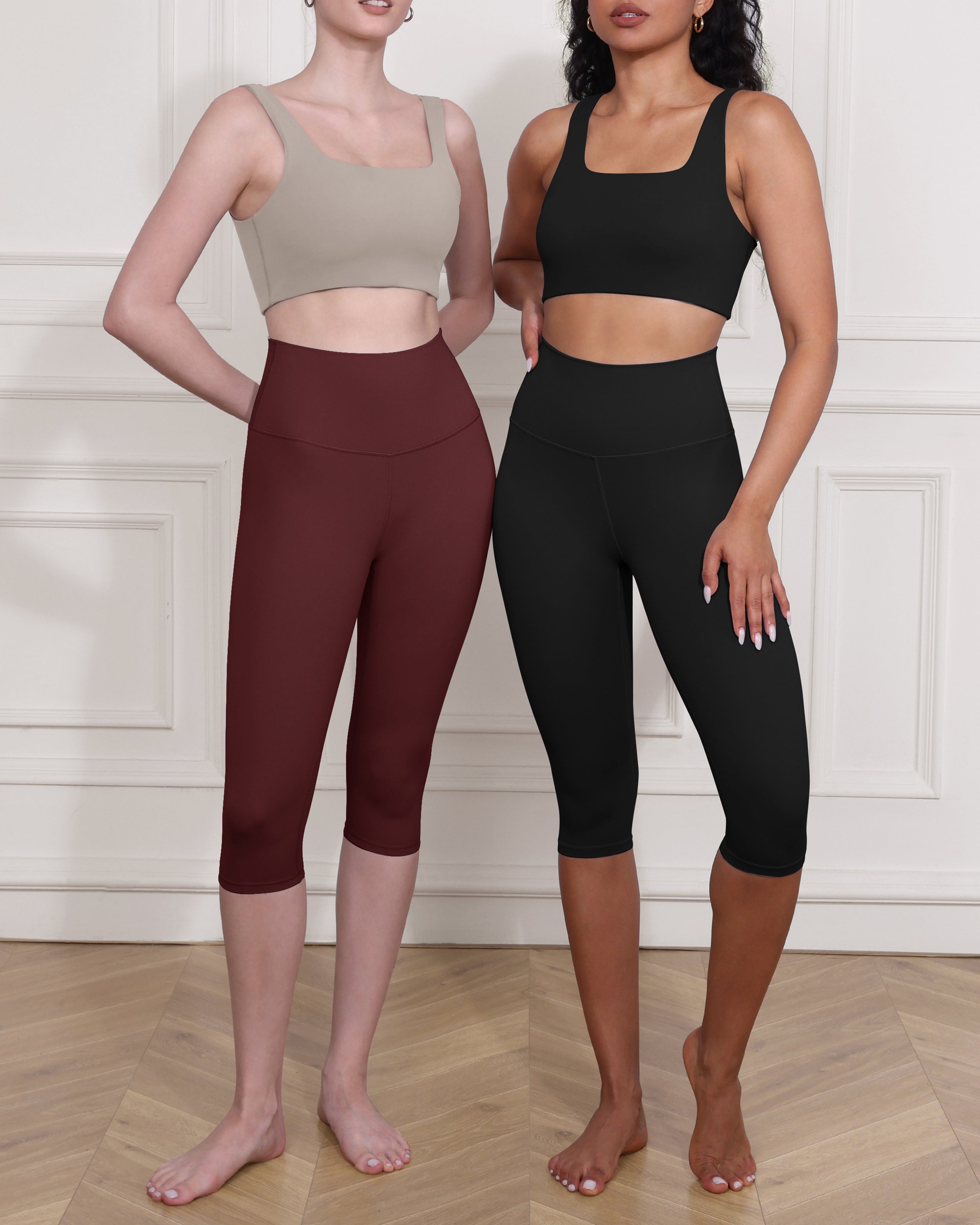 ODCLOUD 2-Pack 14 High Waist Yoga Capris - ododos