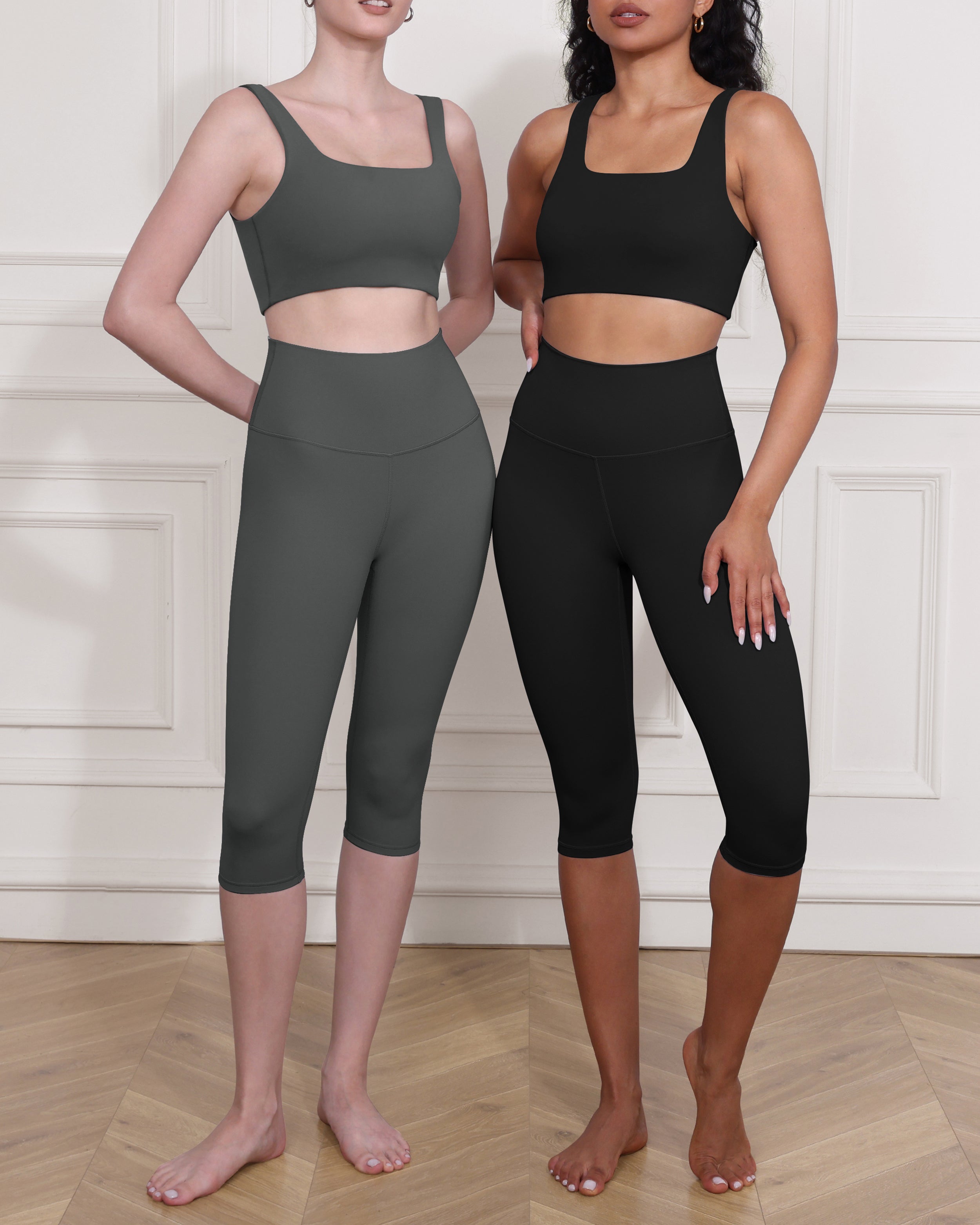 ODCLOUD 2-Pack 14 High Waist Yoga Capris - ododos