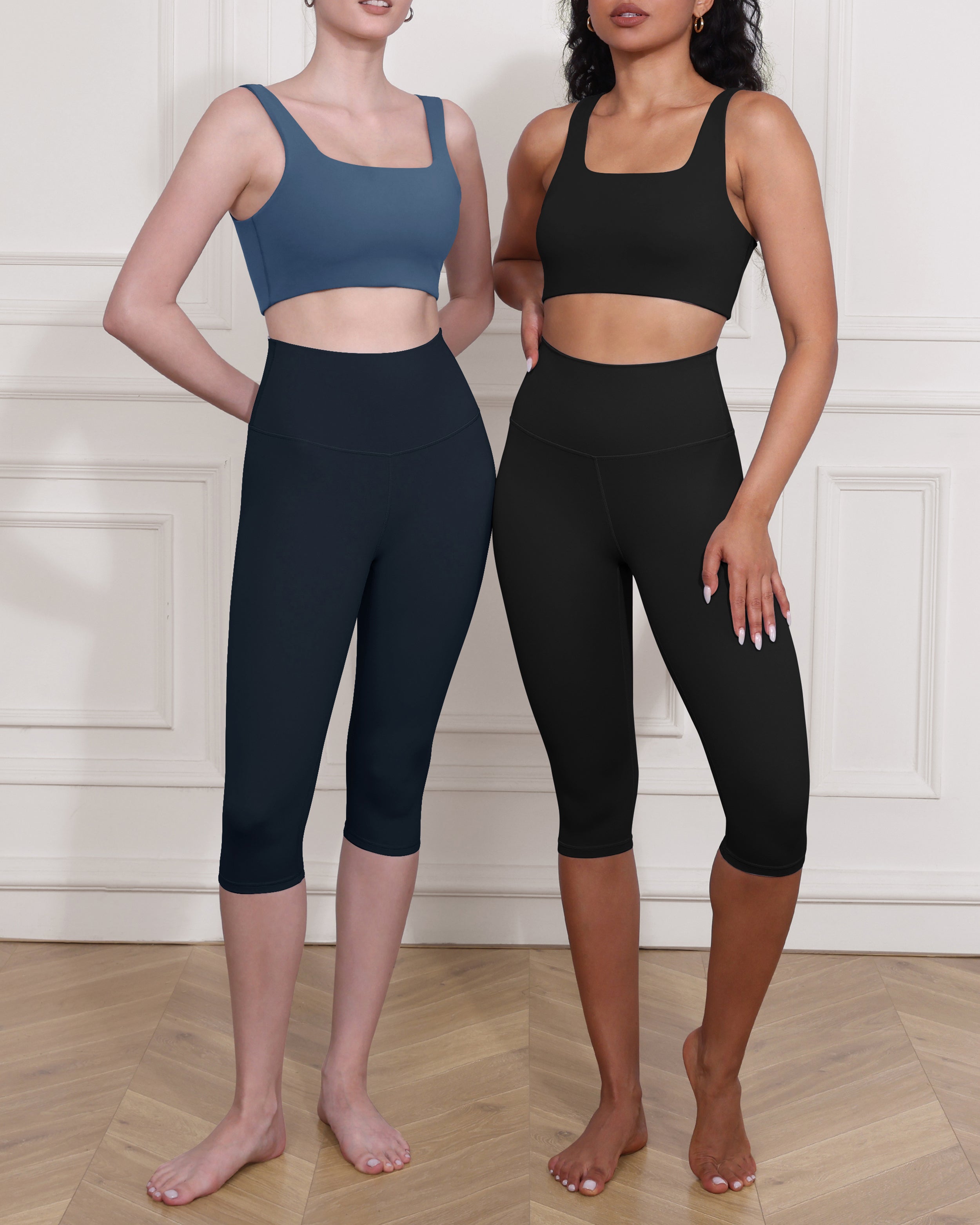 ODCLOUD 2-Pack 14 High Waist Yoga Capris - ododos