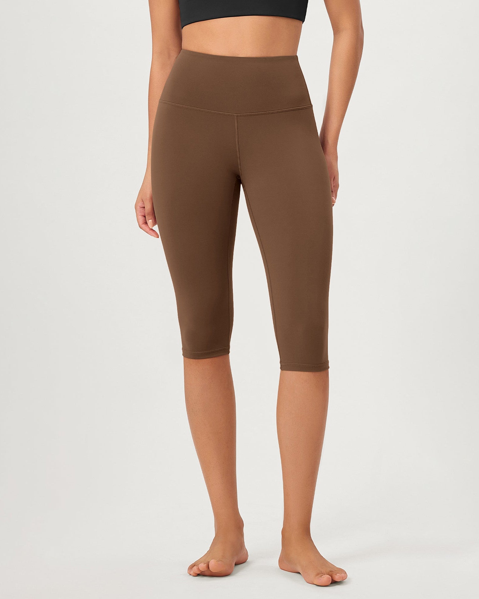 ODCLOUD 14 High Waist Yoga Athletic Running Capris Brunette - ododos