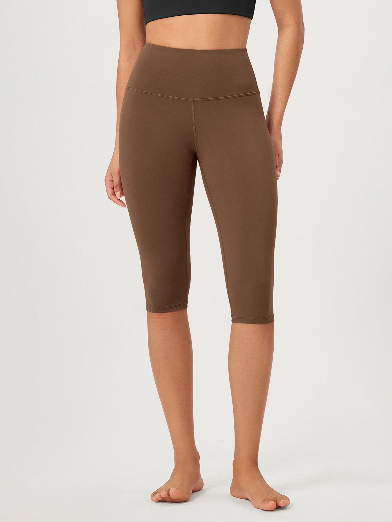 ODCLOUD 14 High Waist Yoga Athletic Running Capris Brunette - ododos