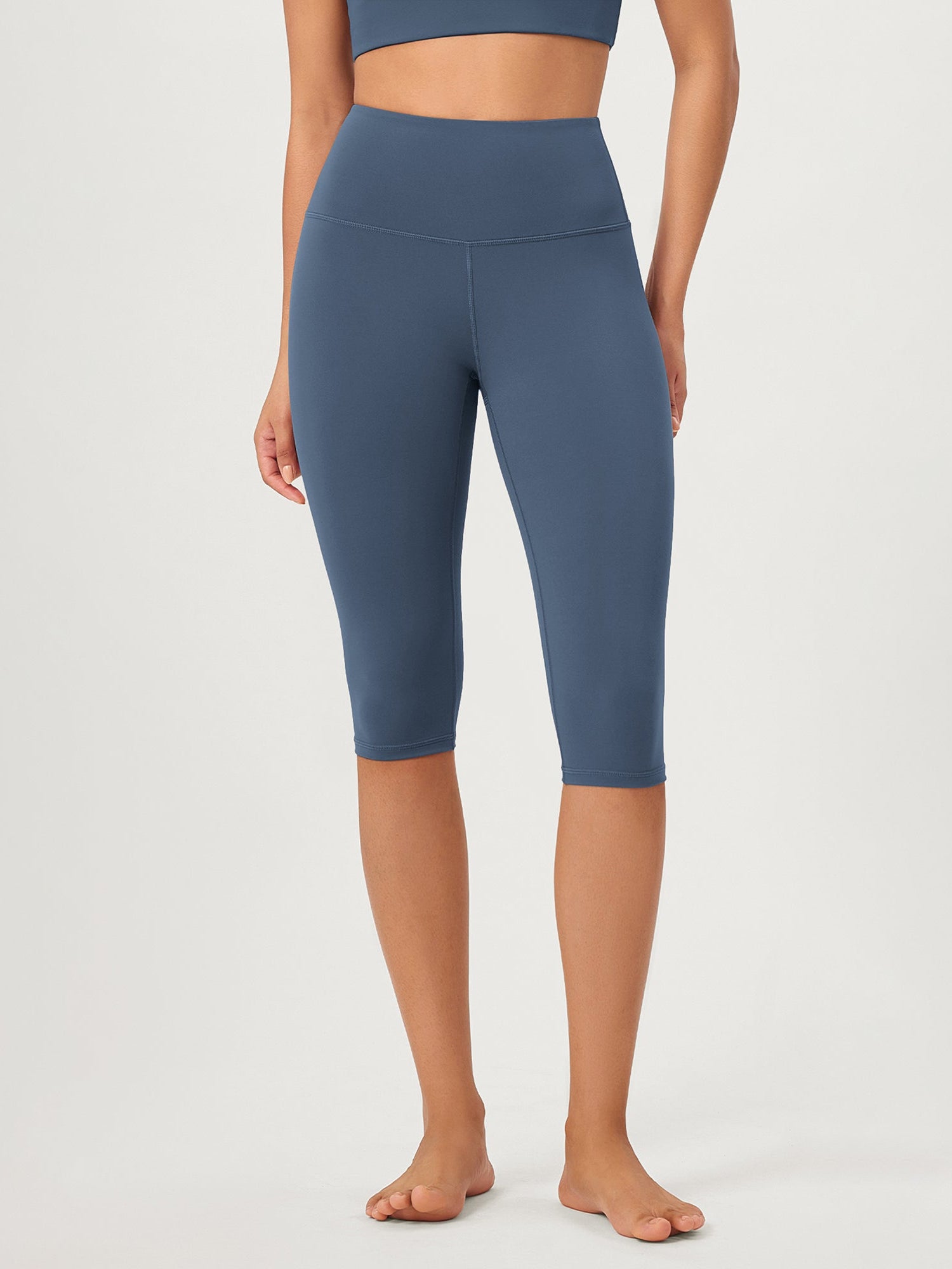 ODCLOUD 14 High Waist Yoga Athletic Running Capris Ink Blue - ododos