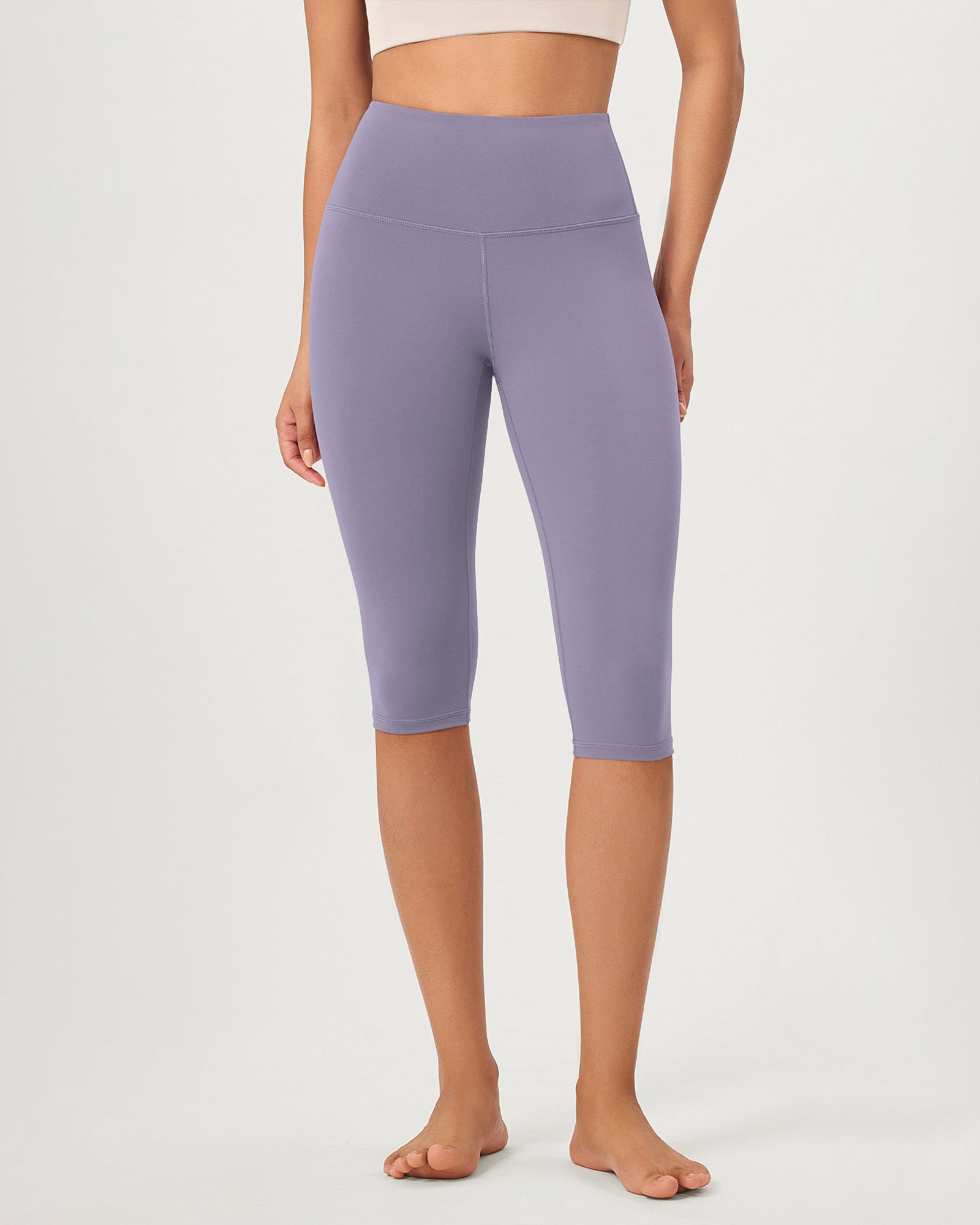 ODCLOUD 14 High Waist Yoga Athletic Running Capris Lilac Smoke - ododos