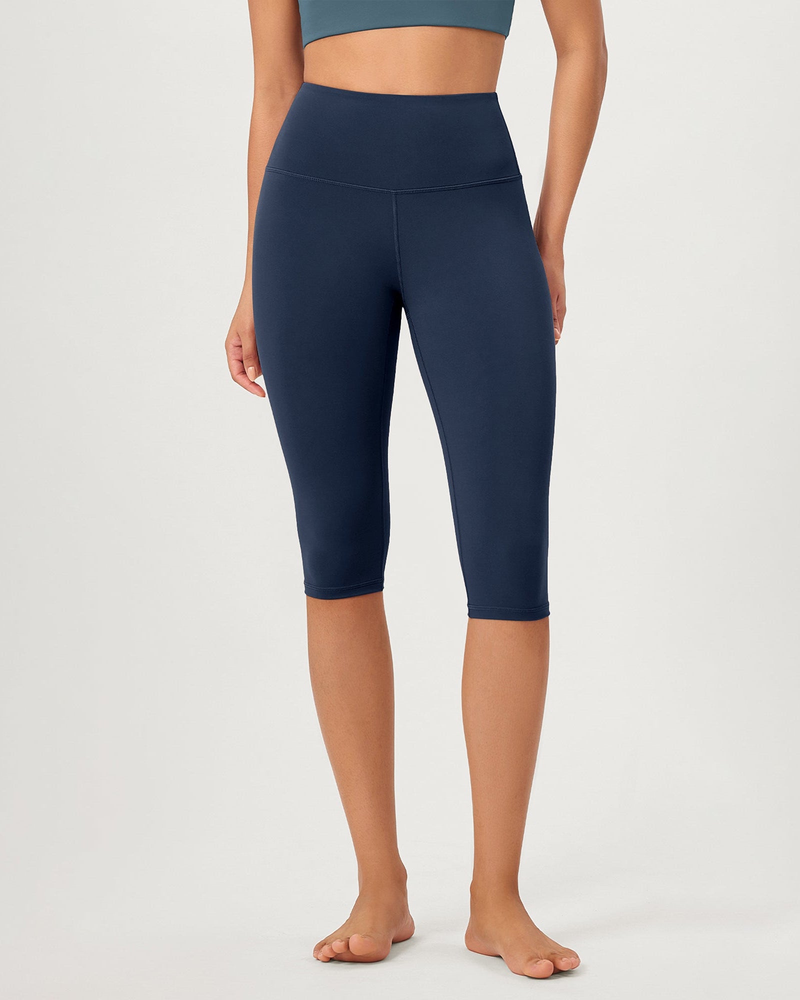 ODCLOUD 14 High Waist Yoga Athletic Running Capris Navy - ododos