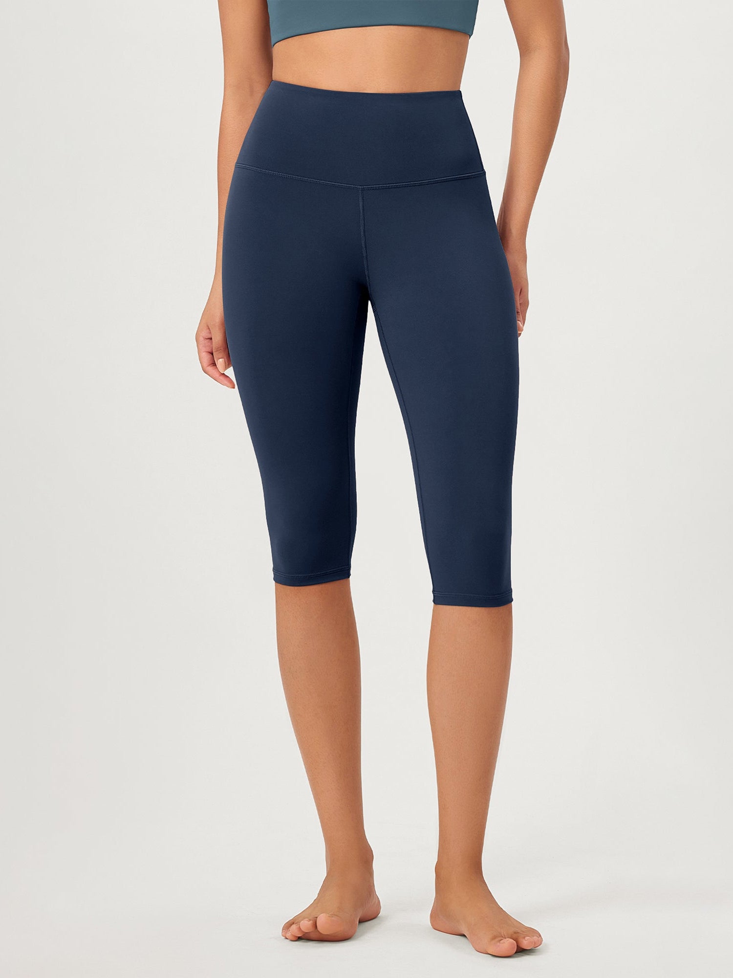 ODCLOUD 14 High Waist Yoga Athletic Running Capris Navy - ododos