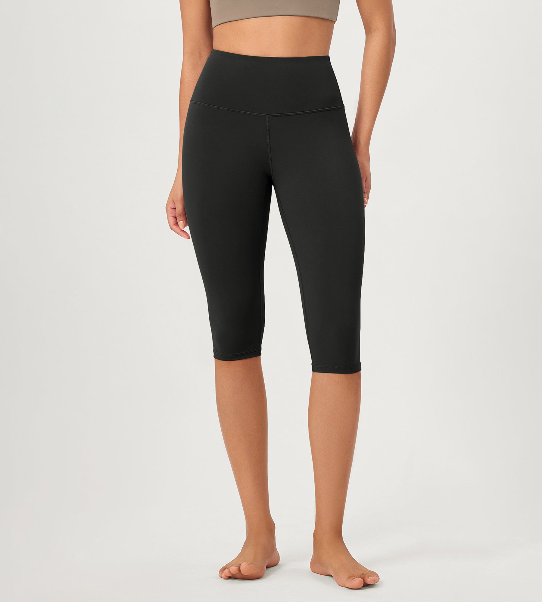 ODCLOUD 14 High Waist Yoga Athletic Running Capris Onyx Black Grey - ododos