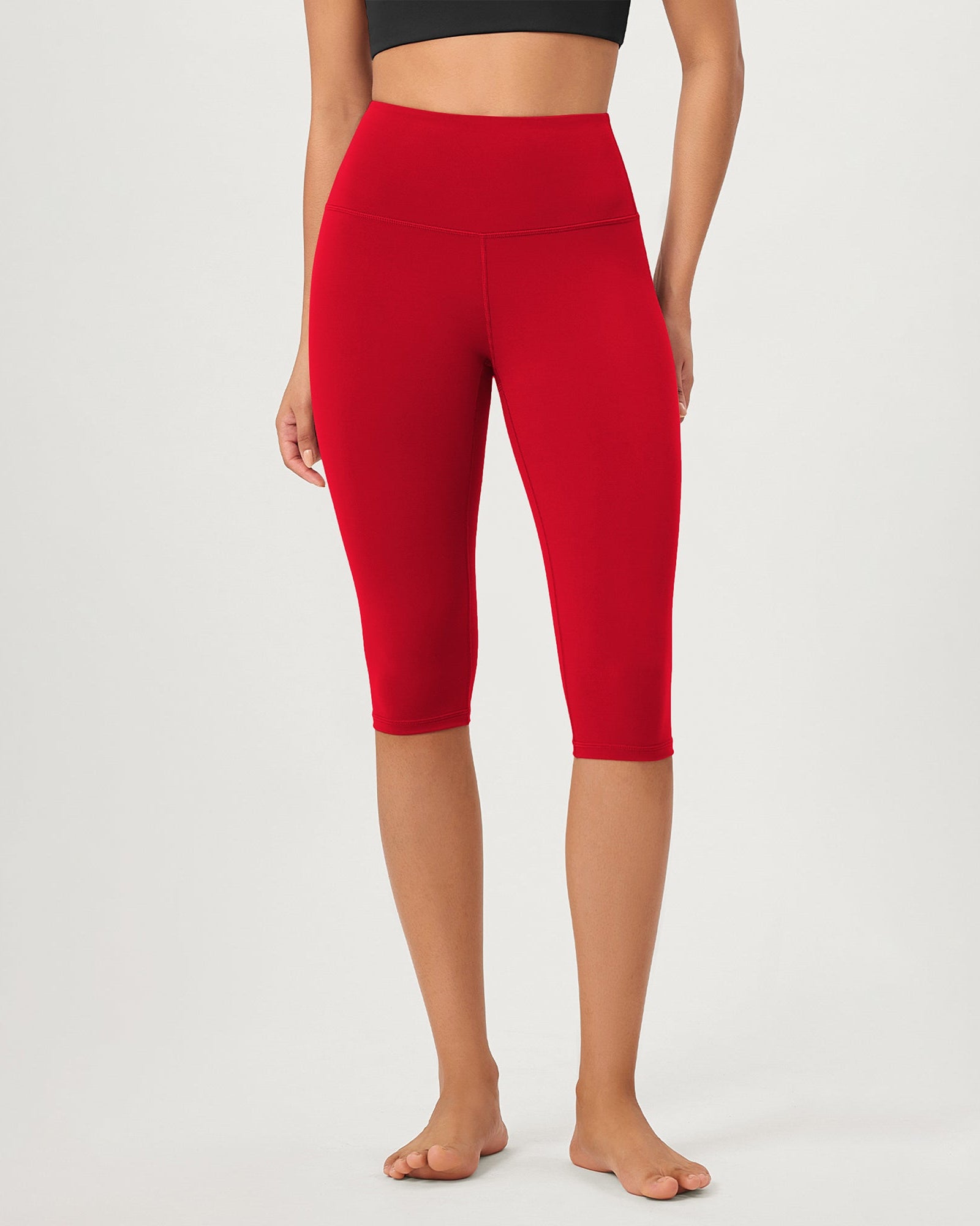 ODCLOUD 14 High Waist Yoga Athletic Running Capris Red - ododos