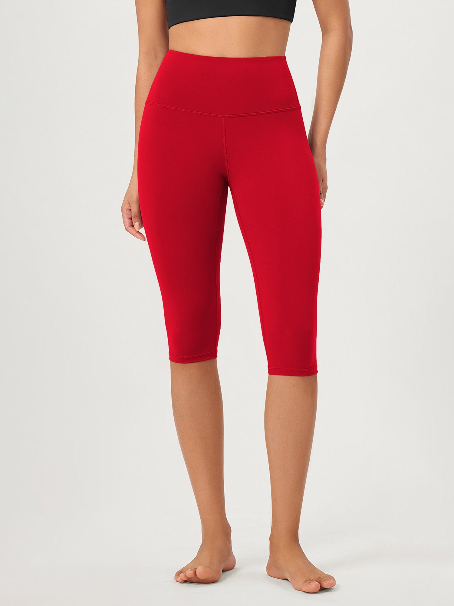 ODCLOUD 14 High Waist Yoga Athletic Running Capris Red - ododos