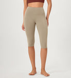 ODCLOUD 14 High Waist Yoga Athletic Running Capris Shaker Beige - ododos
