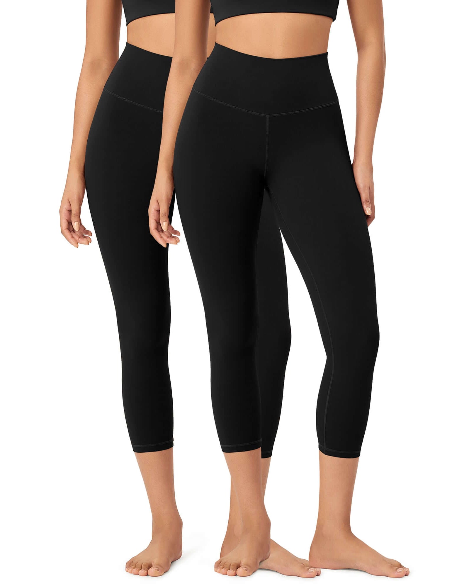 23 ODCLOUD 2-Pack Buttery Soft Lounge Yoga High Waist Yoga Leggings Black+Black - ododos