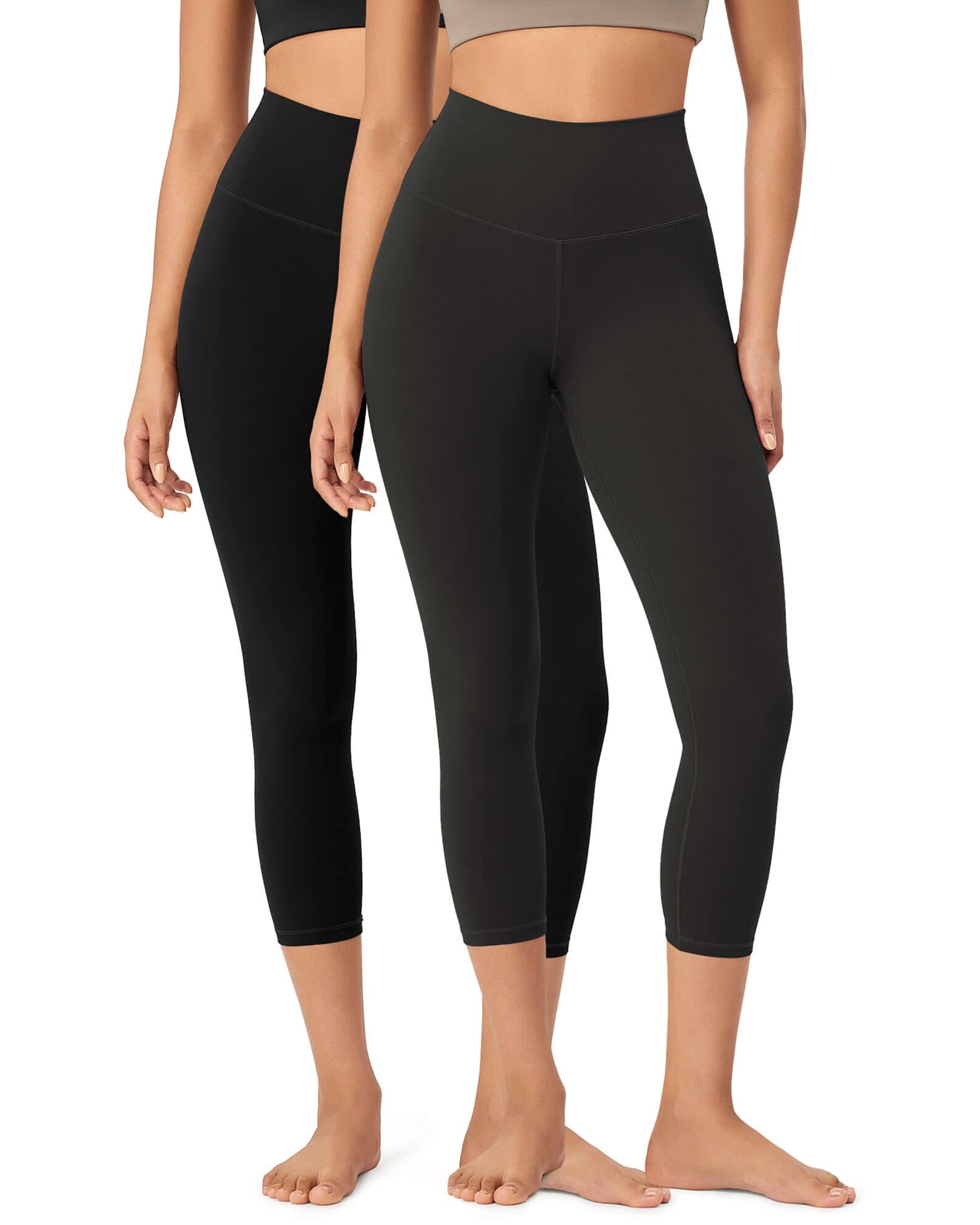 23 ODCLOUD 2-Pack Buttery Soft Lounge Yoga High Waist Yoga Leggings Black+onyx Black Grey - ododos