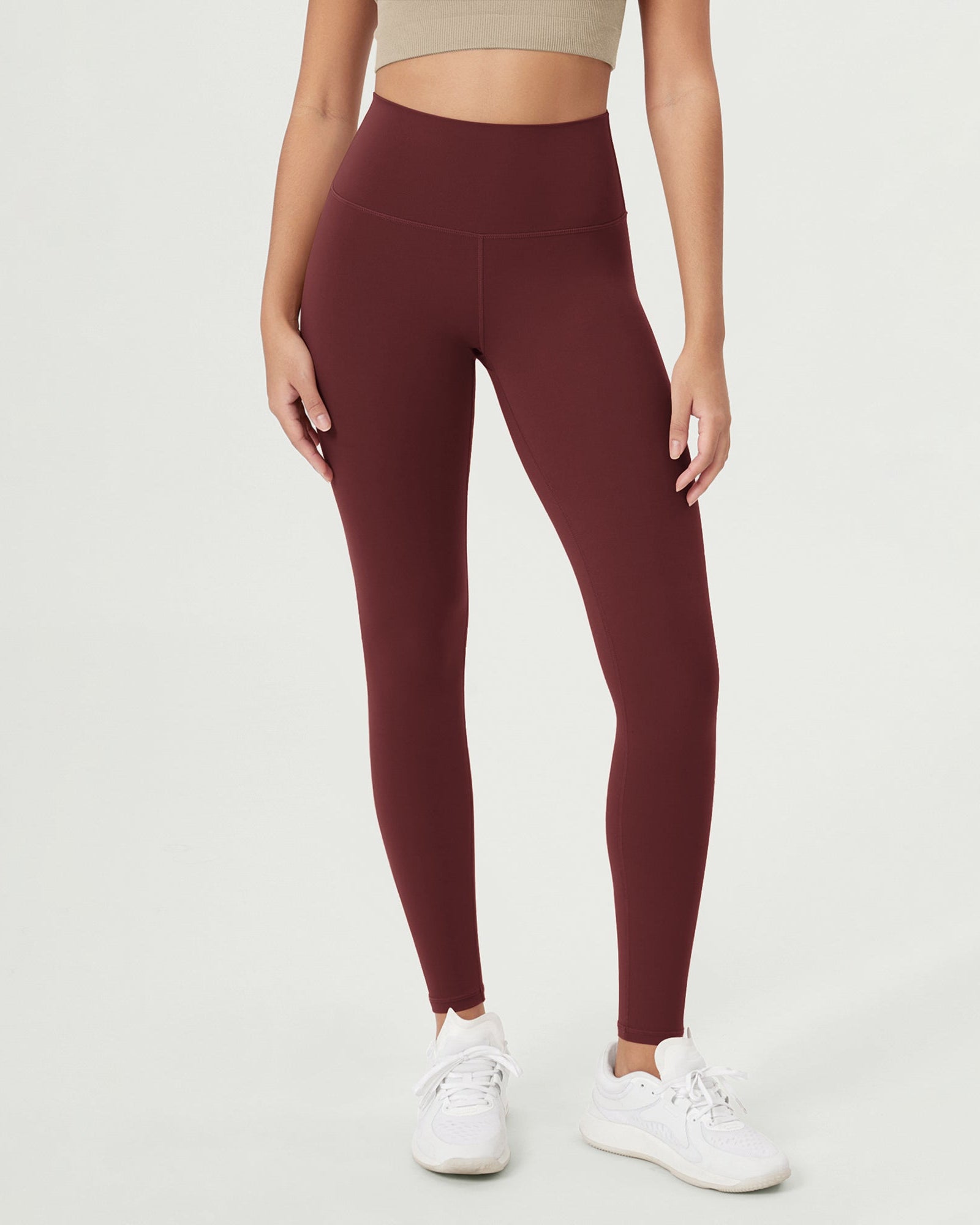 ODCLOUD 28 High Waist Lounge Yoga Leggings Burgundy - ododos