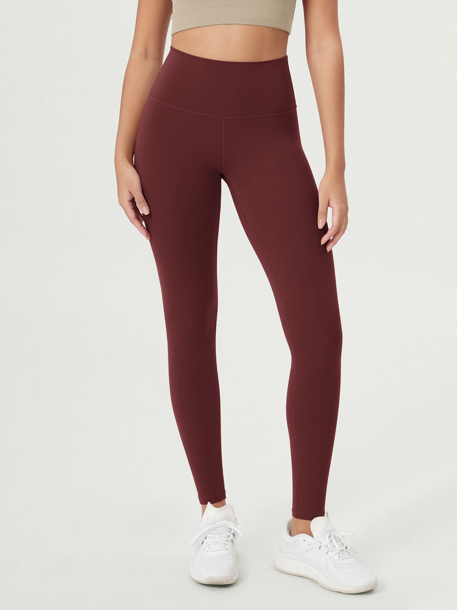 ODCLOUD 28 High Waist Lounge Yoga Leggings Burgundy - ododos