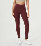 ODCLOUD 28 High Waist Lounge Yoga Leggings Burgundy - ododos
