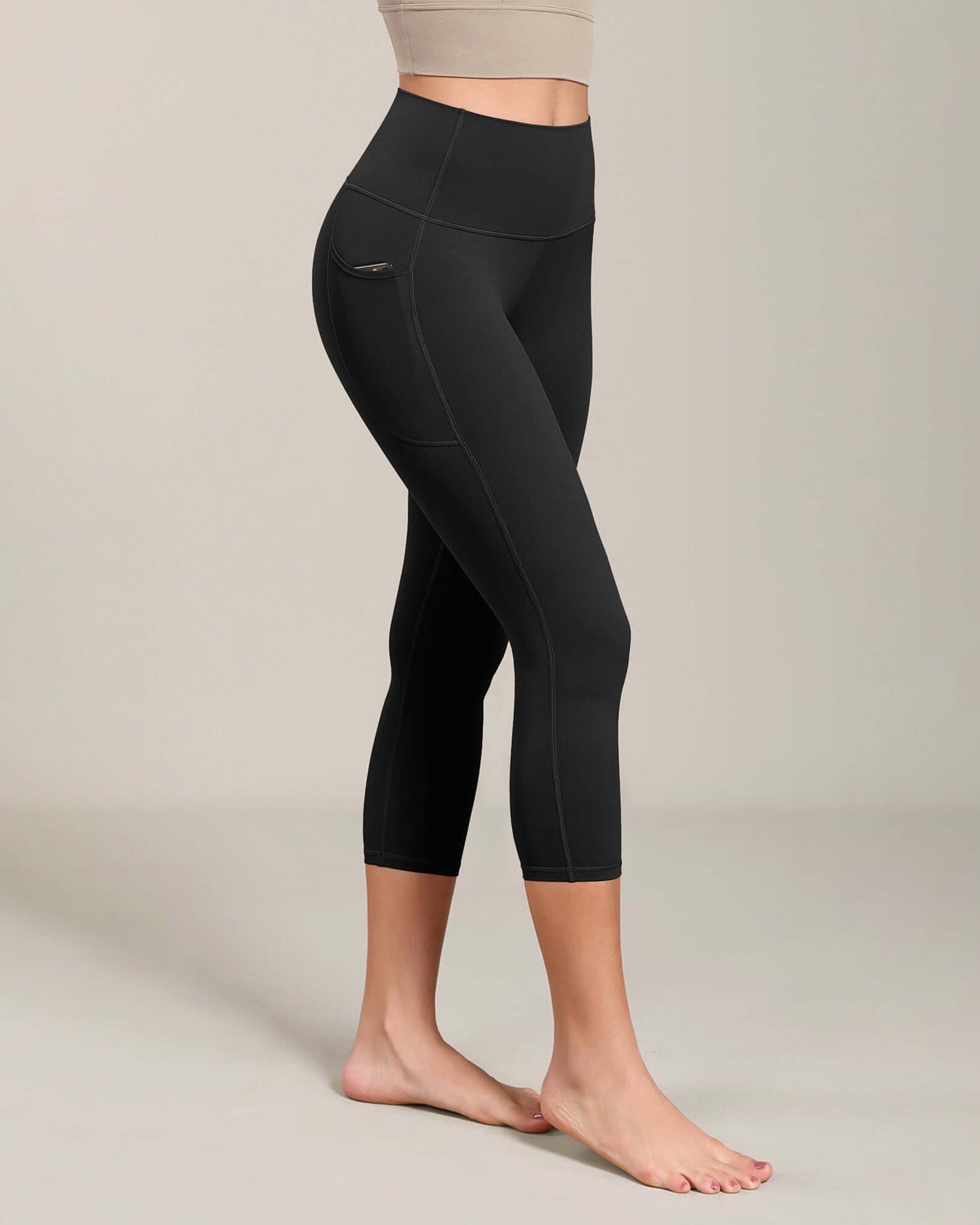 Odcloud Lounge Yoga 21 High Waist Capris Leggings with Pockets - ododos