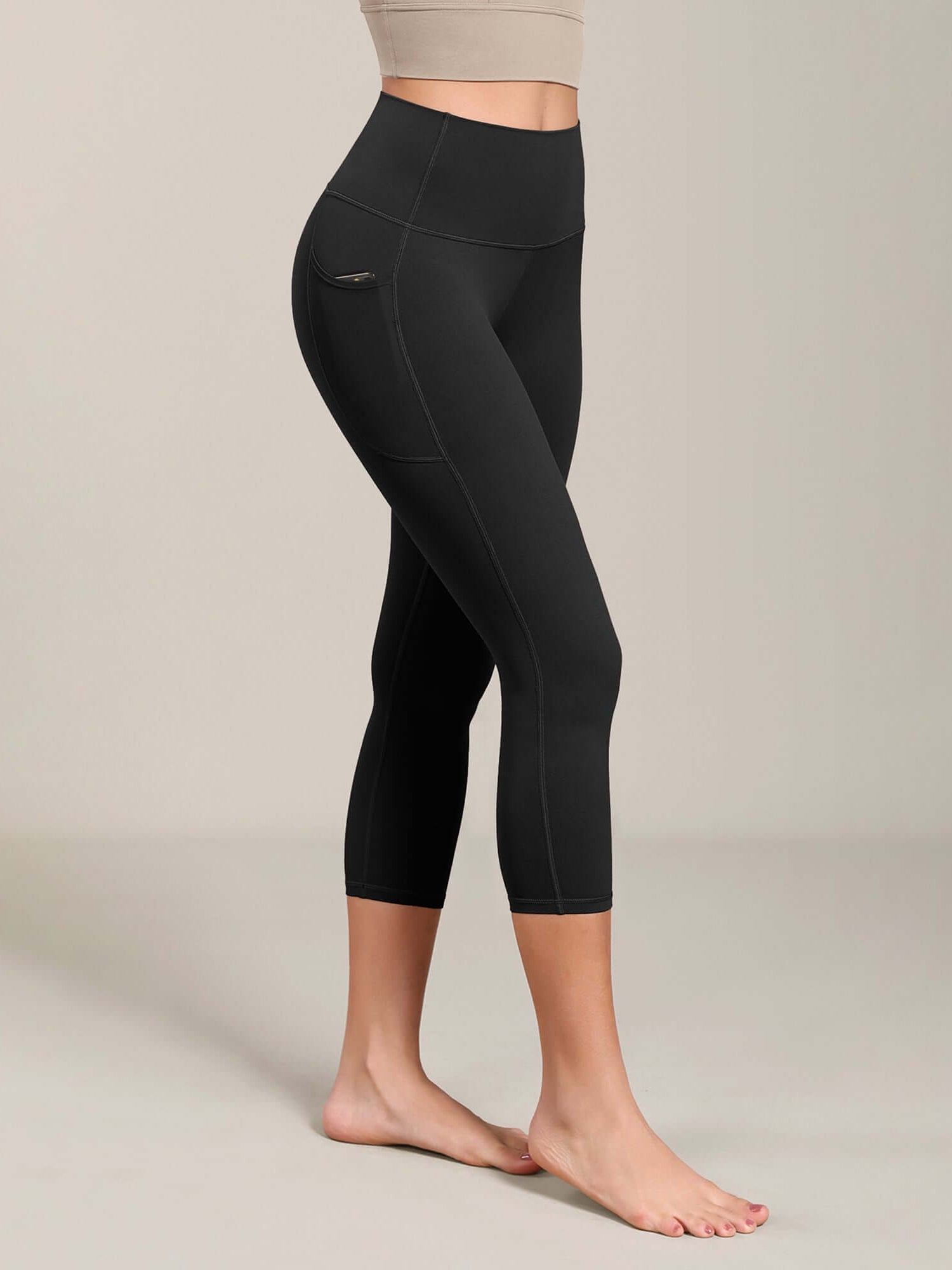 Odcloud Lounge Yoga 21 High Waist Capris Leggings with Pockets - ododos