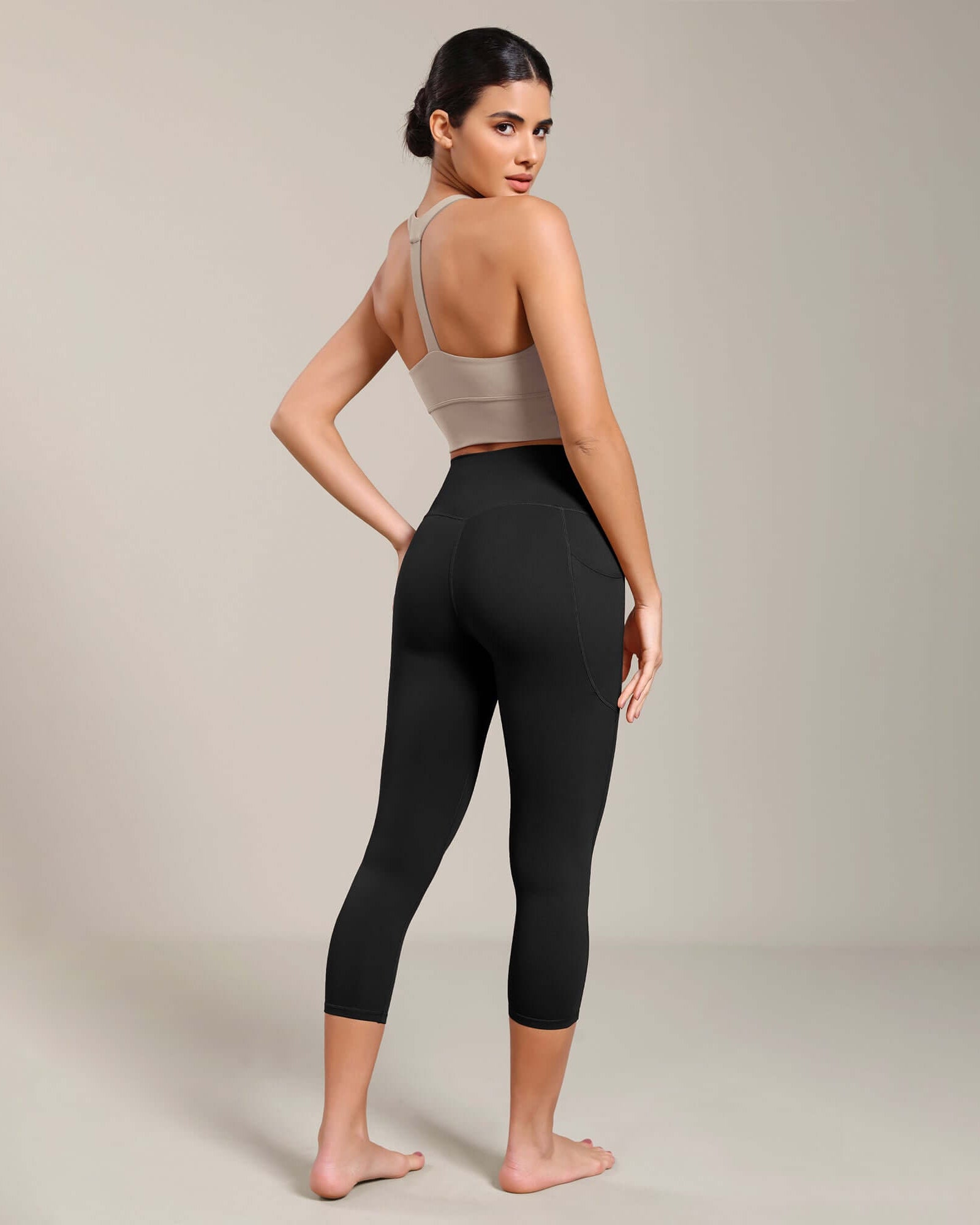 Odcloud Lounge Yoga 21 High Waist Capris Leggings with Pockets - ododos