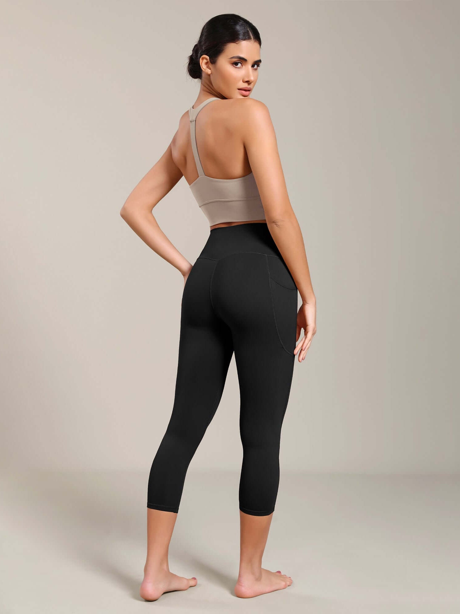 Odcloud Lounge Yoga 21 High Waist Capris Leggings with Pockets - ododos