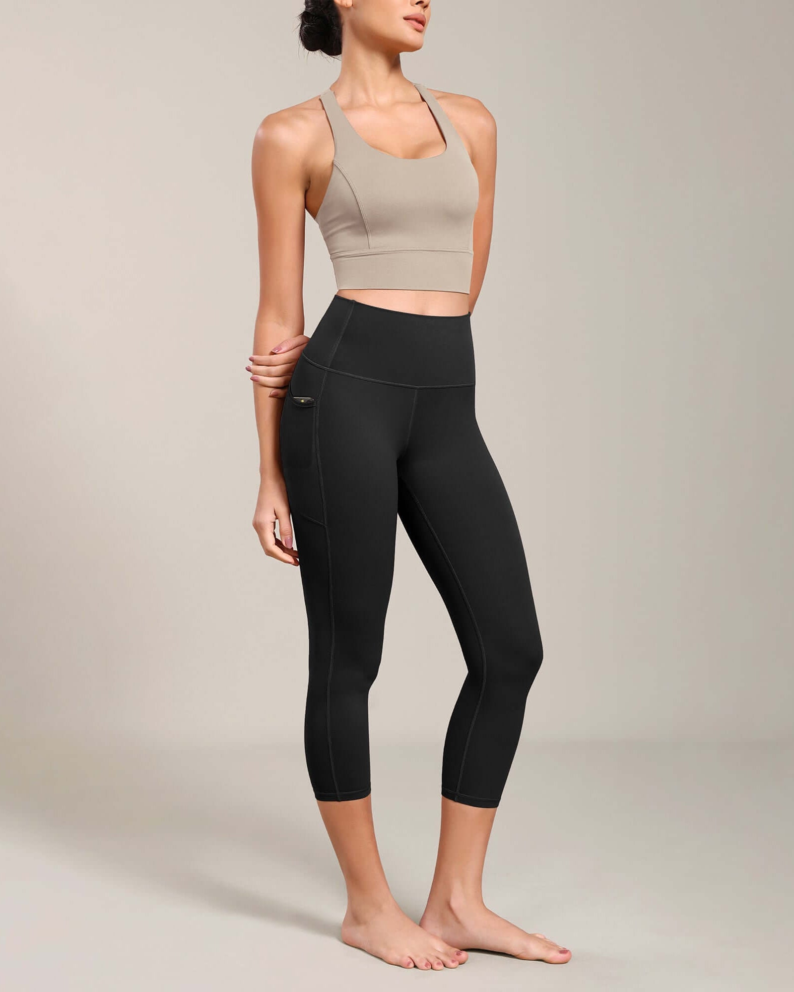 Odcloud Lounge Yoga 21 High Waist Capris Leggings with Pockets - ododos