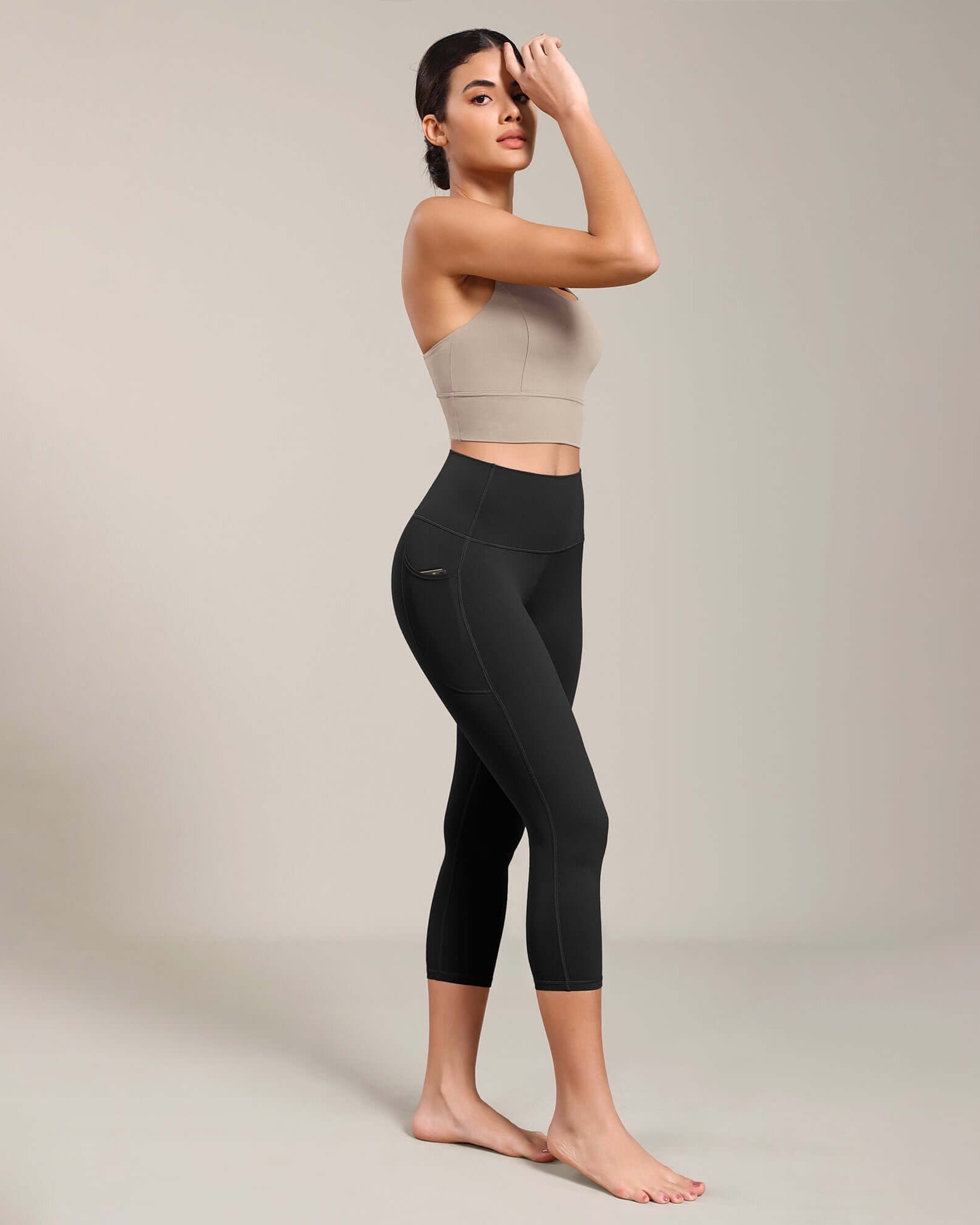 Odcloud Lounge Yoga 21 High Waist Capris Leggings with Pockets - ododos