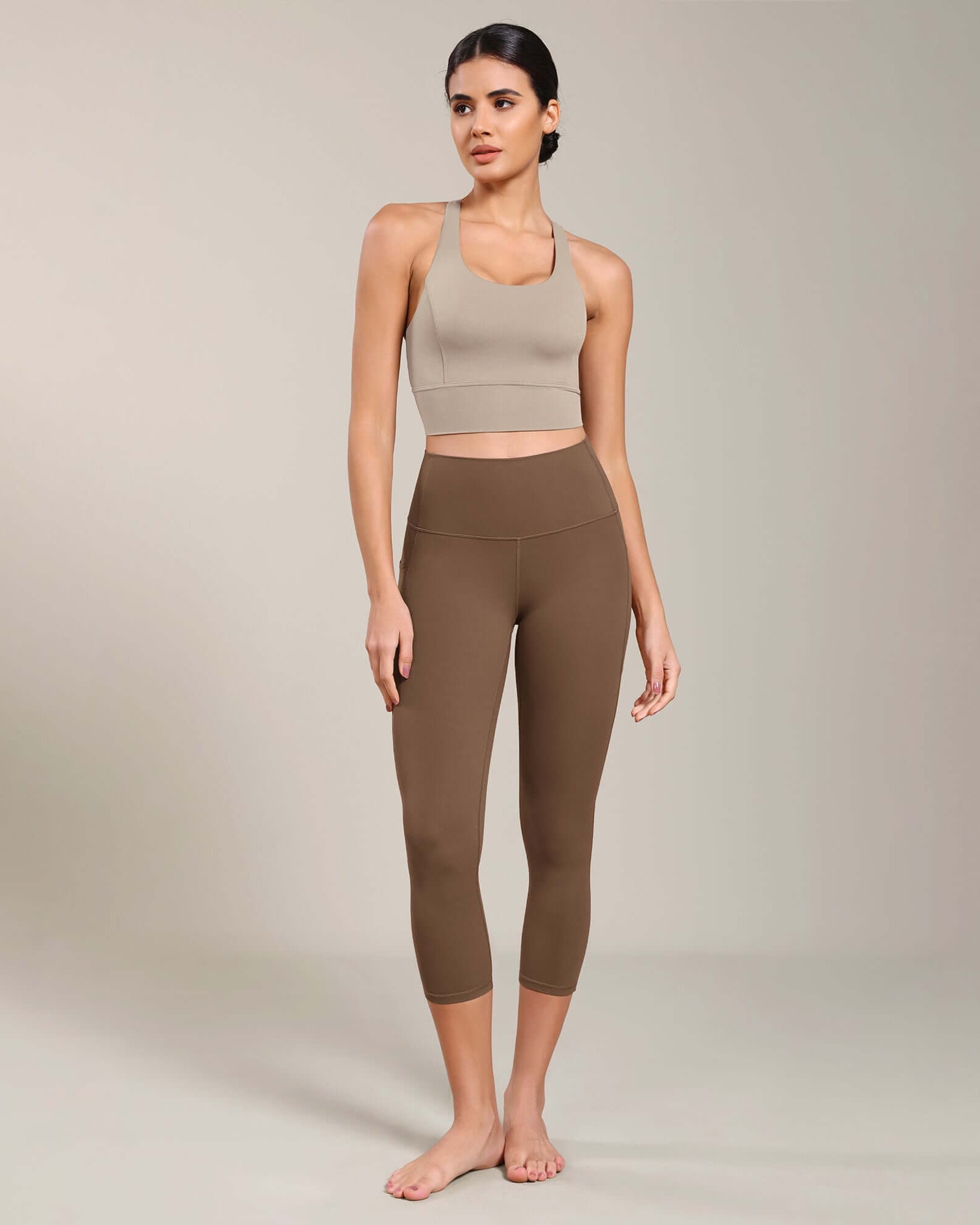 Odcloud Lounge Yoga 21 High Waist Capris Leggings with Pockets - ododos