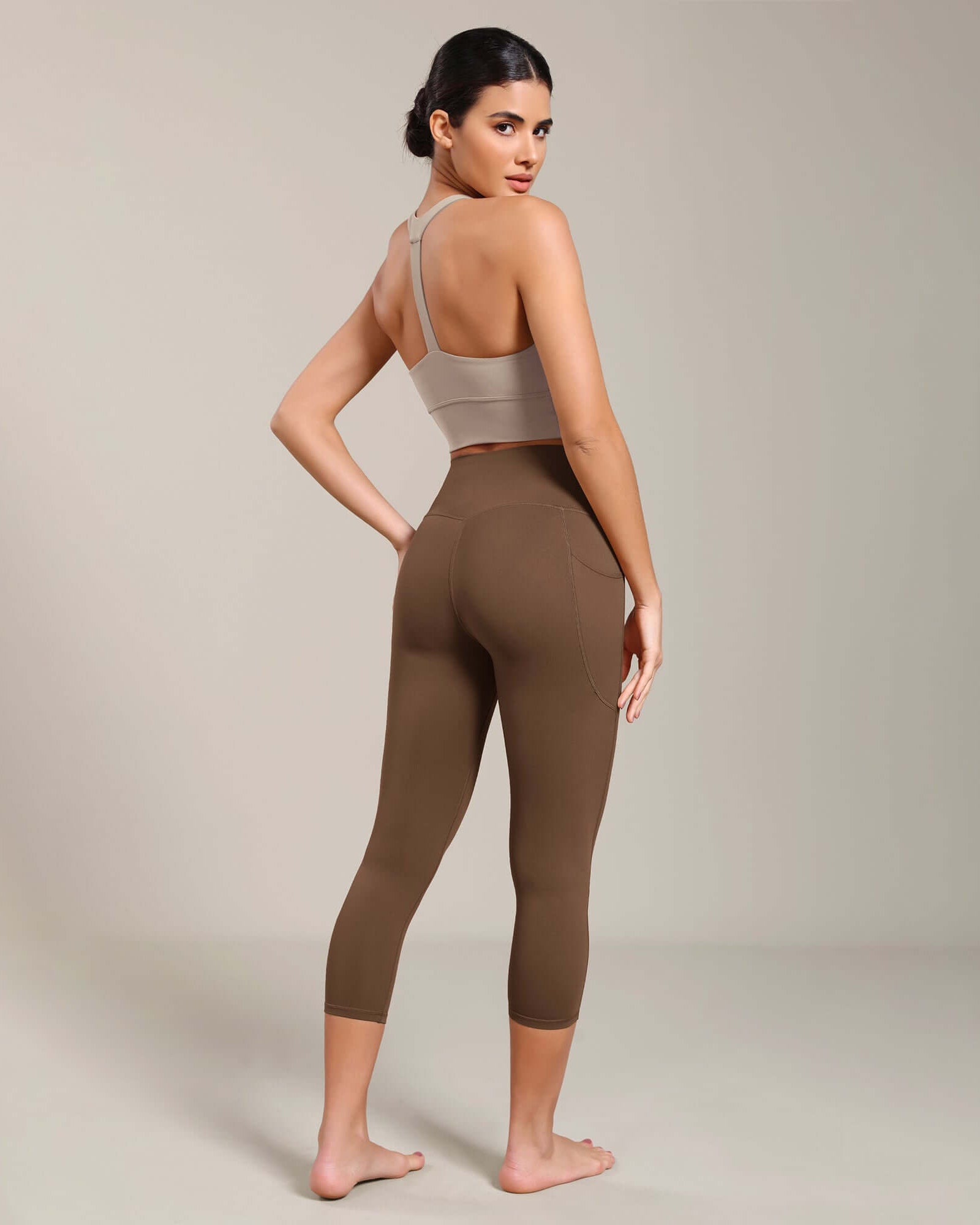 Odcloud Lounge Yoga 21 High Waist Capris Leggings with Pockets - ododos