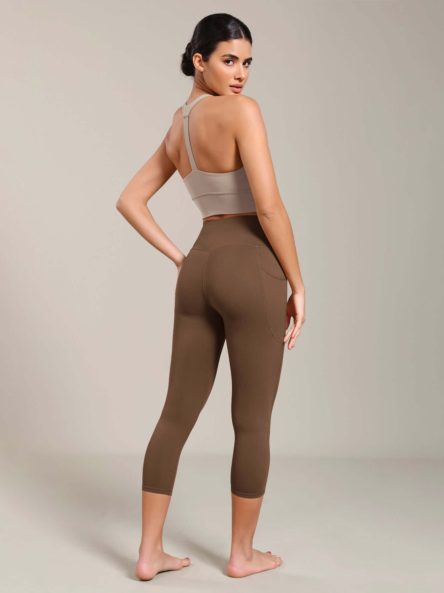 Odcloud Lounge Yoga 21 High Waist Capris Leggings with Pockets - ododos