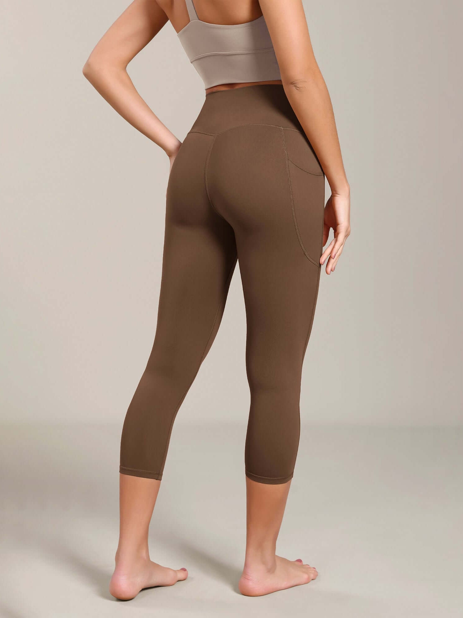 Odcloud Lounge Yoga 21 High Waist Capris Leggings with Pockets - ododos