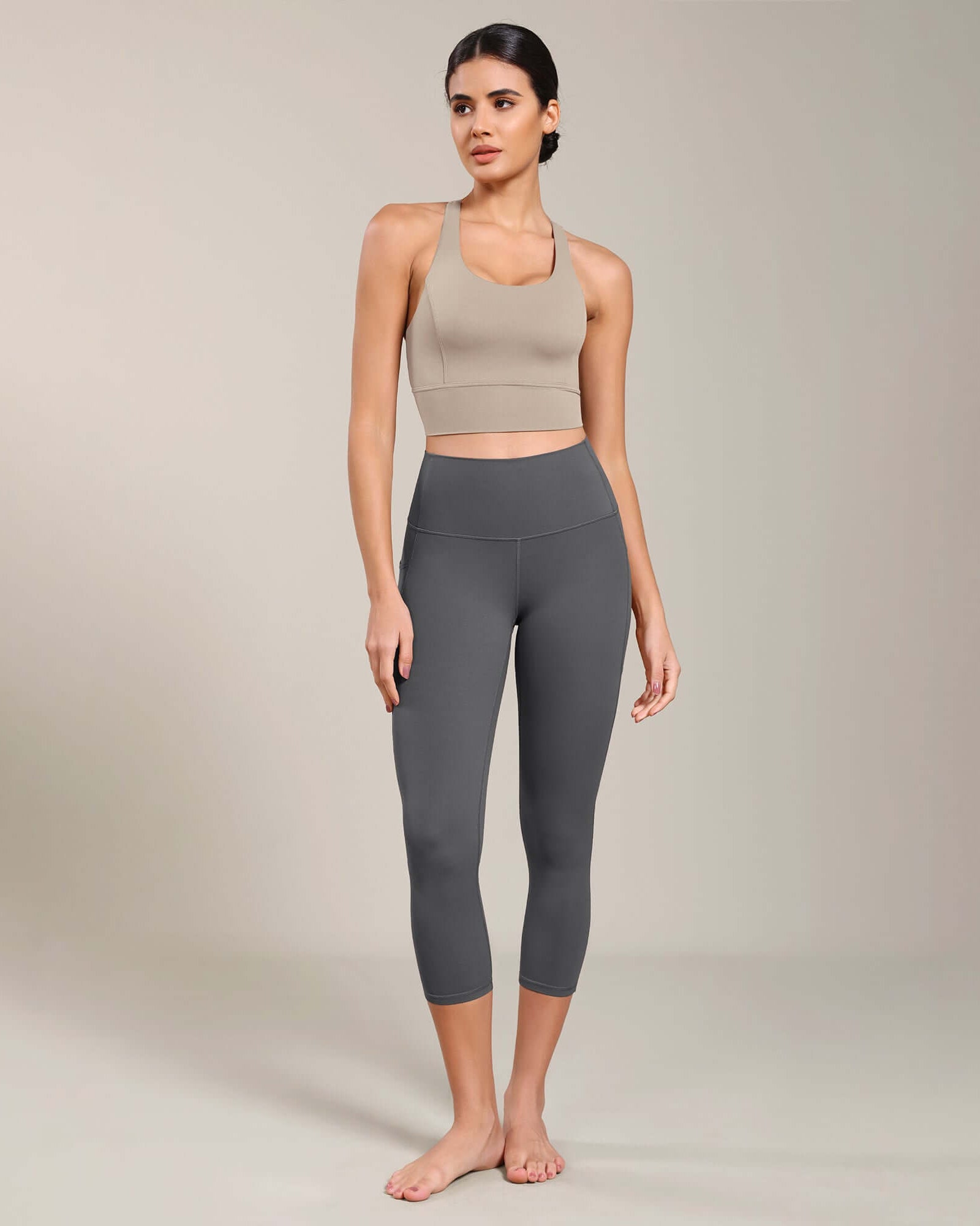 Odcloud Lounge Yoga 21 High Waist Capris Leggings with Pockets - ododos