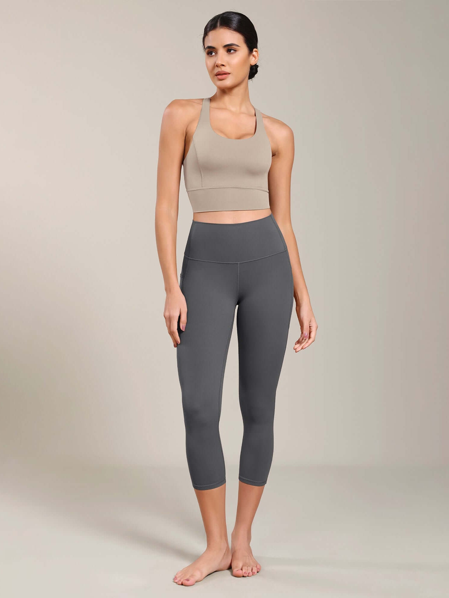 Odcloud Lounge Yoga 21 High Waist Capris Leggings with Pockets - ododos