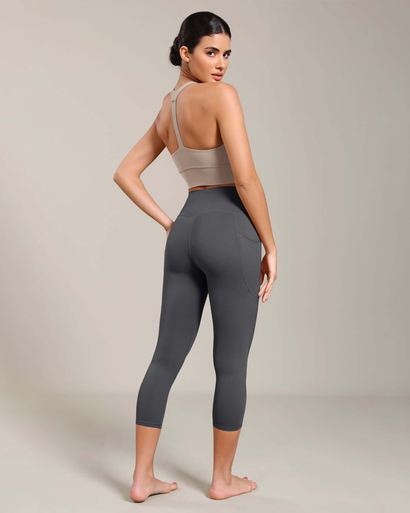 Odcloud Lounge Yoga 21 High Waist Capris Leggings with Pockets - ododos