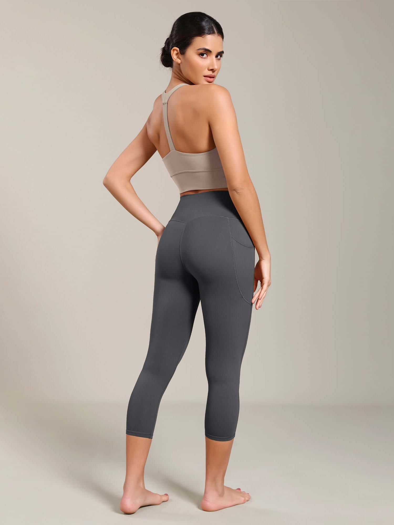 Odcloud Lounge Yoga 21 High Waist Capris Leggings with Pockets - ododos