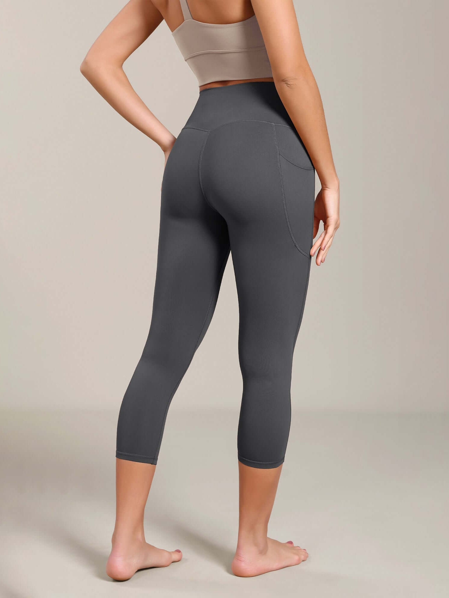 Odcloud Lounge Yoga 21 High Waist Capris Leggings with Pockets - ododos