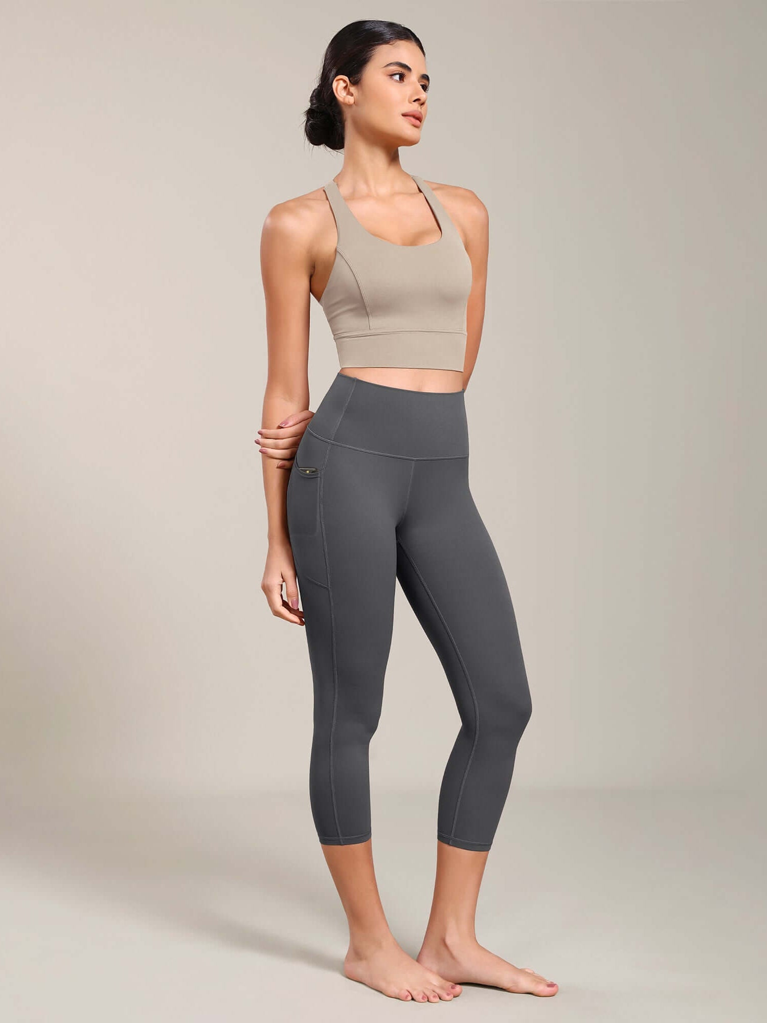 Odcloud Lounge Yoga 21 High Waist Capris Leggings with Pockets - ododos