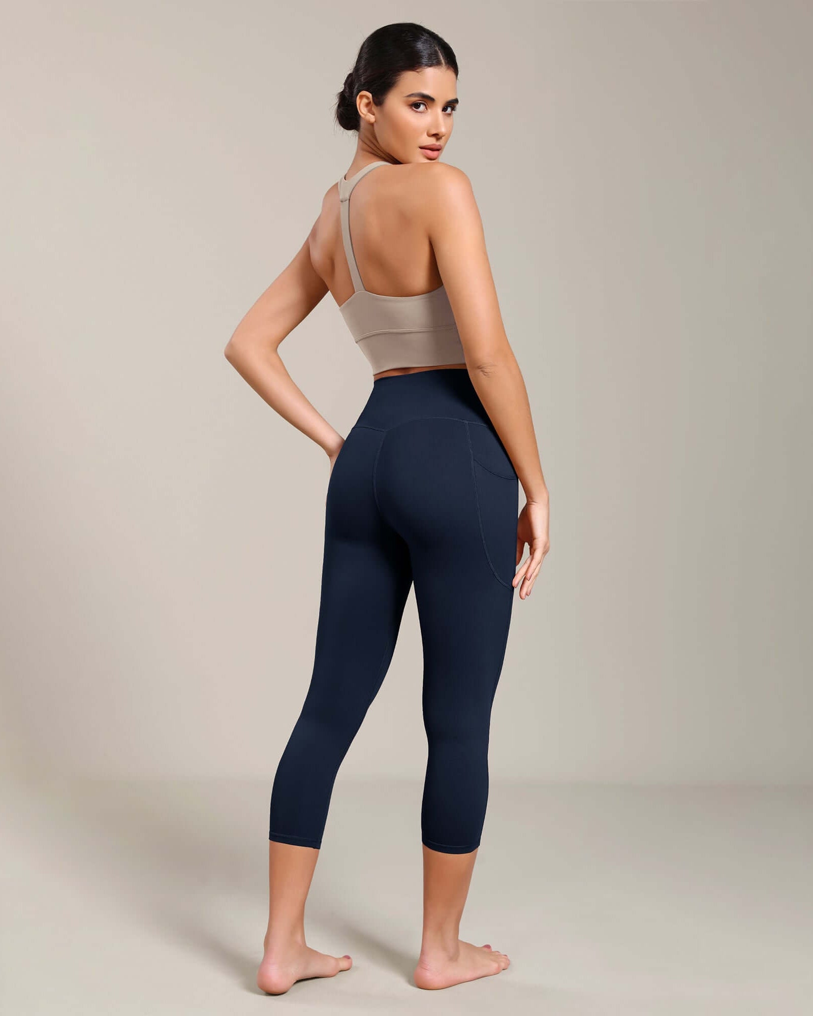Odcloud Lounge Yoga 21 High Waist Capris Leggings with Pockets - ododos