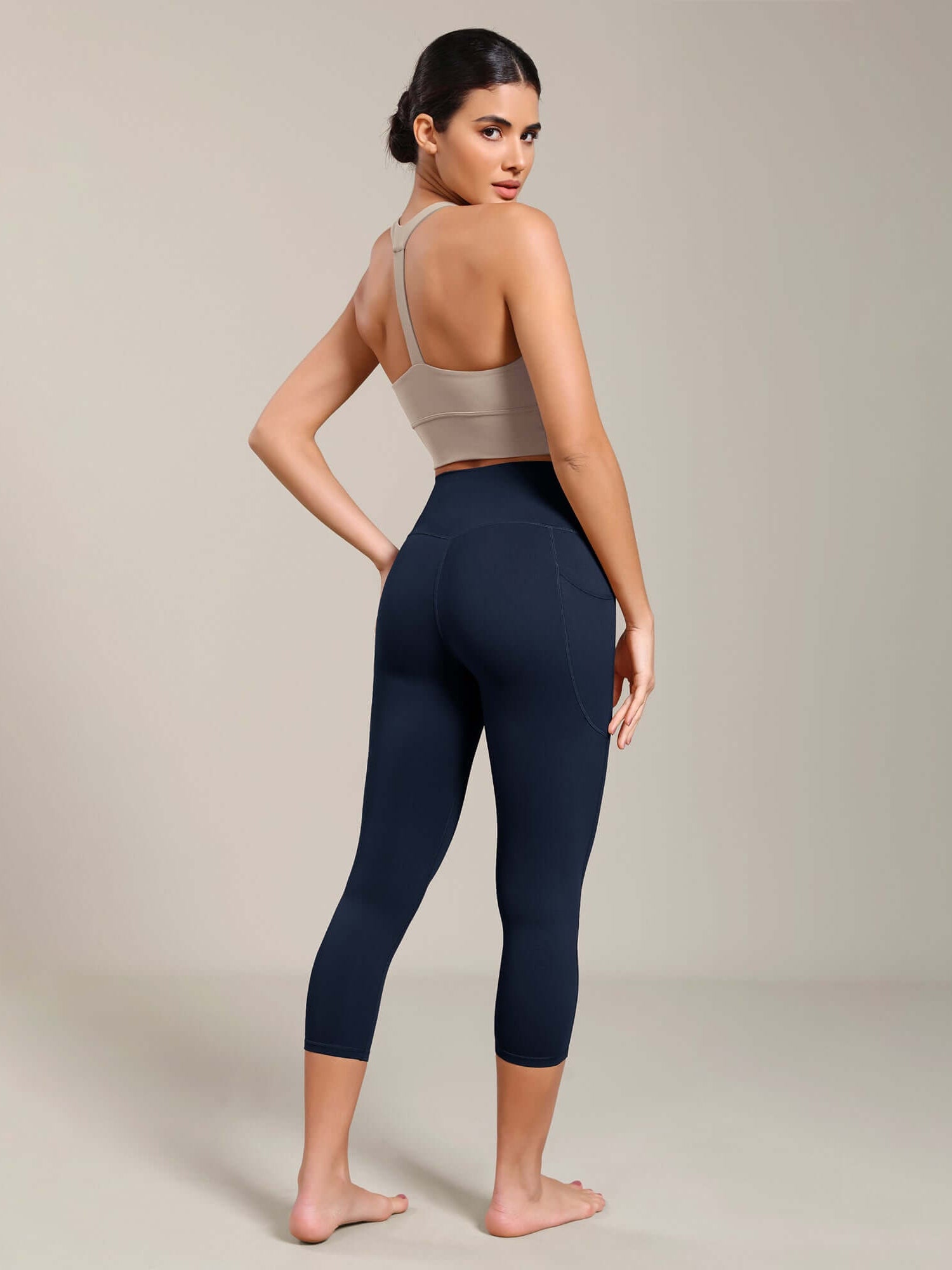 Odcloud Lounge Yoga 21 High Waist Capris Leggings with Pockets - ododos