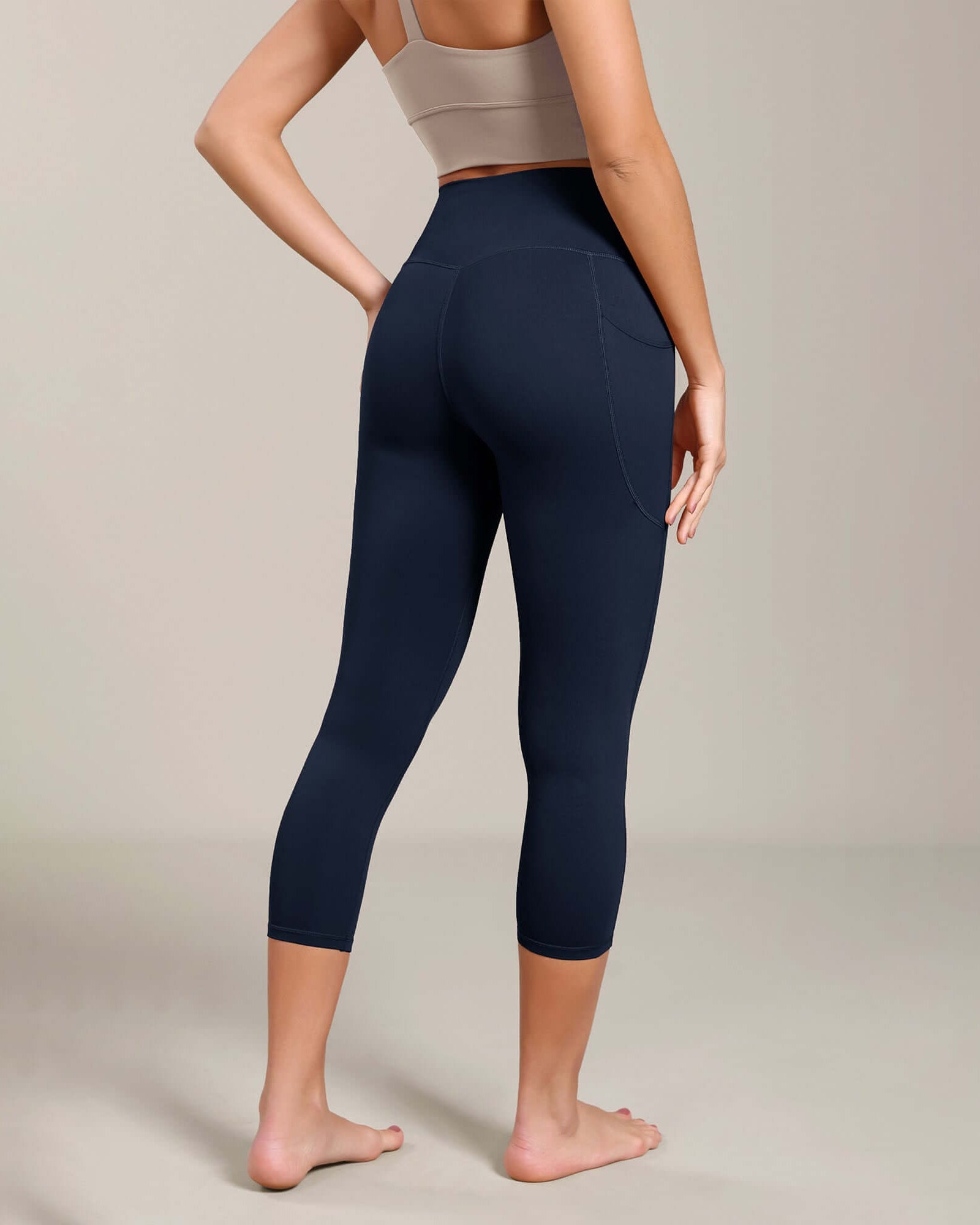 Odcloud Lounge Yoga 21 High Waist Capris Leggings with Pockets - ododos